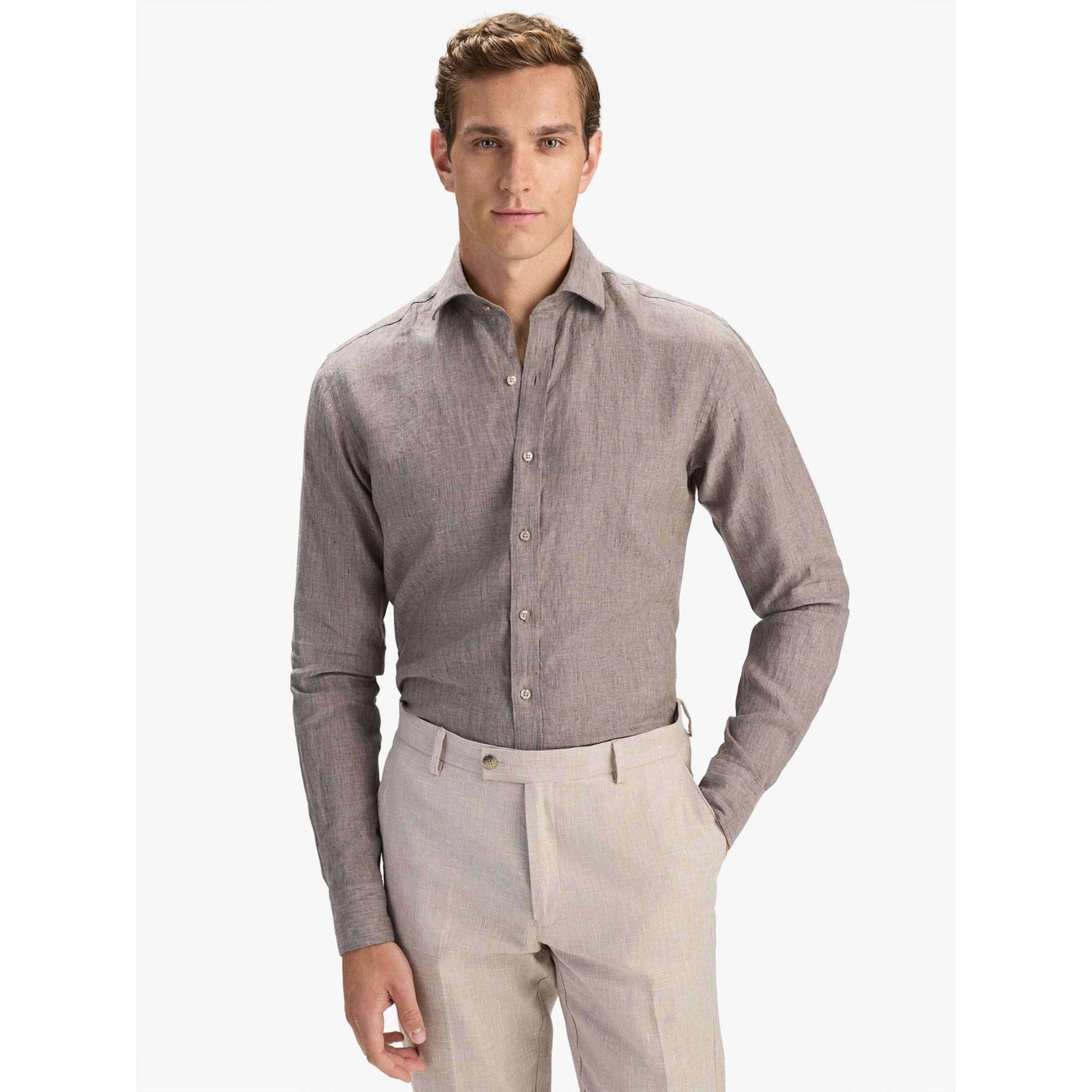 Linen Solid Smart Shirt (aeson)