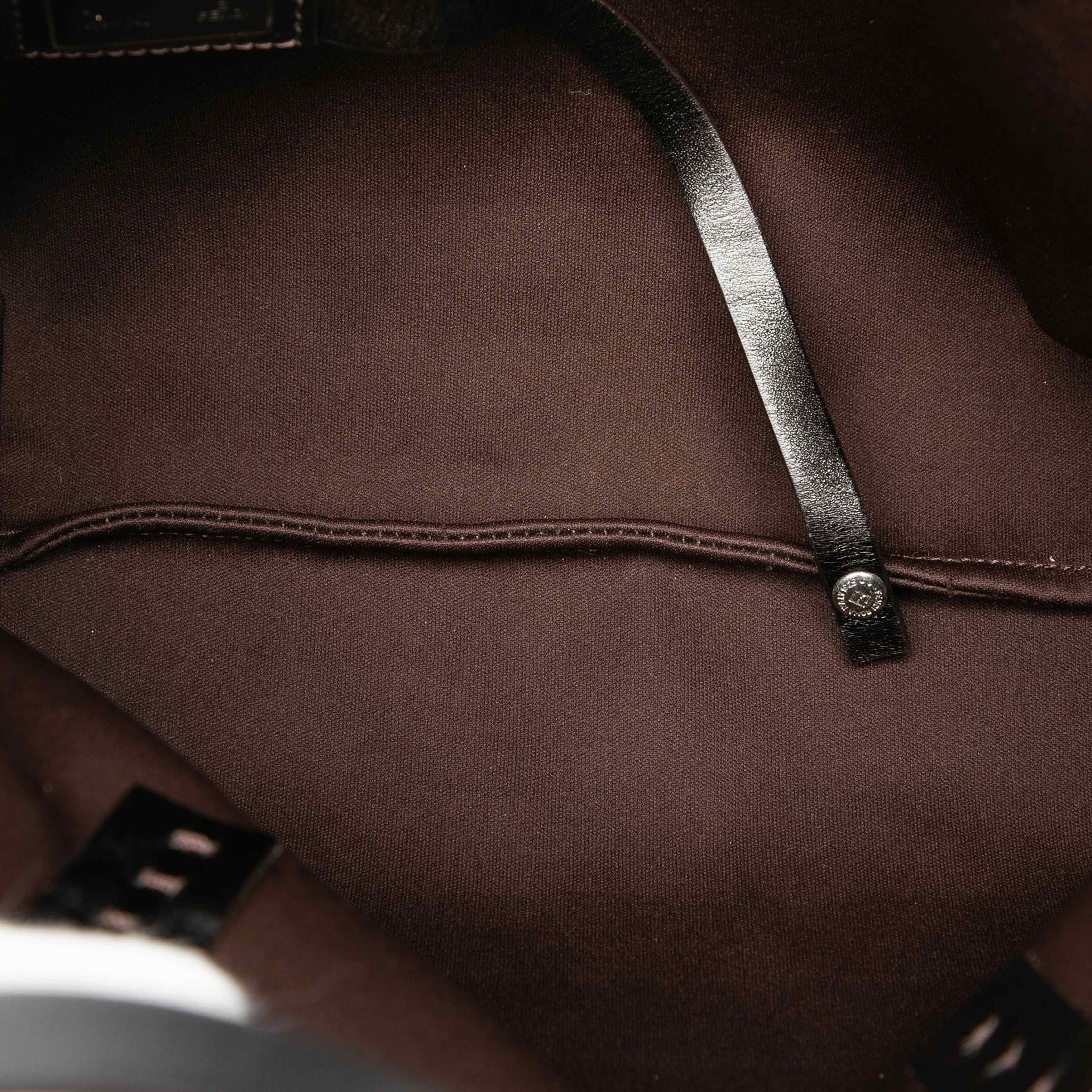 Fendi Mini Zucchino Canvas Roll Tote, från Luxclusif, i färgen beige. Klicka för att öppna bilden i stort format