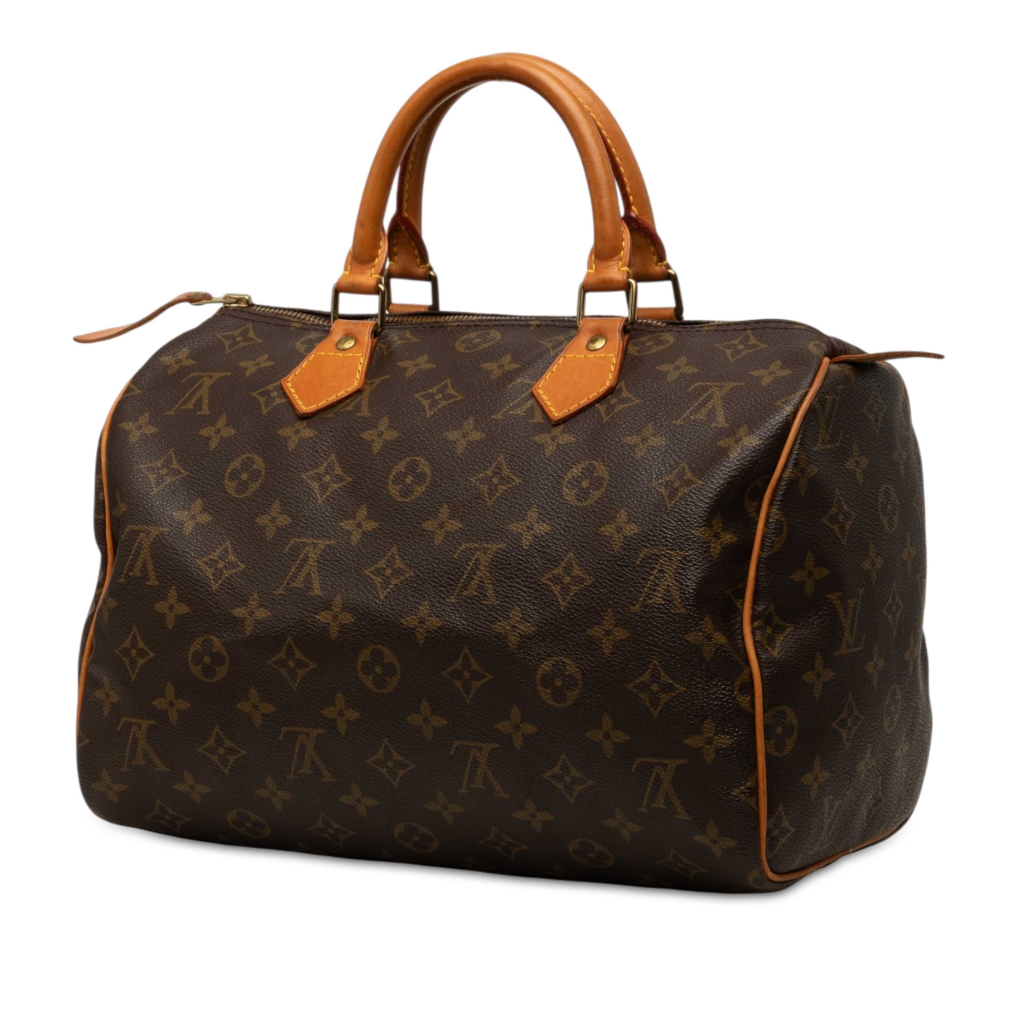 Louis Vuitton Monogram Speedy 30, från Luxclusif, i färgen brun. Klicka för att öppna bilden i stort format