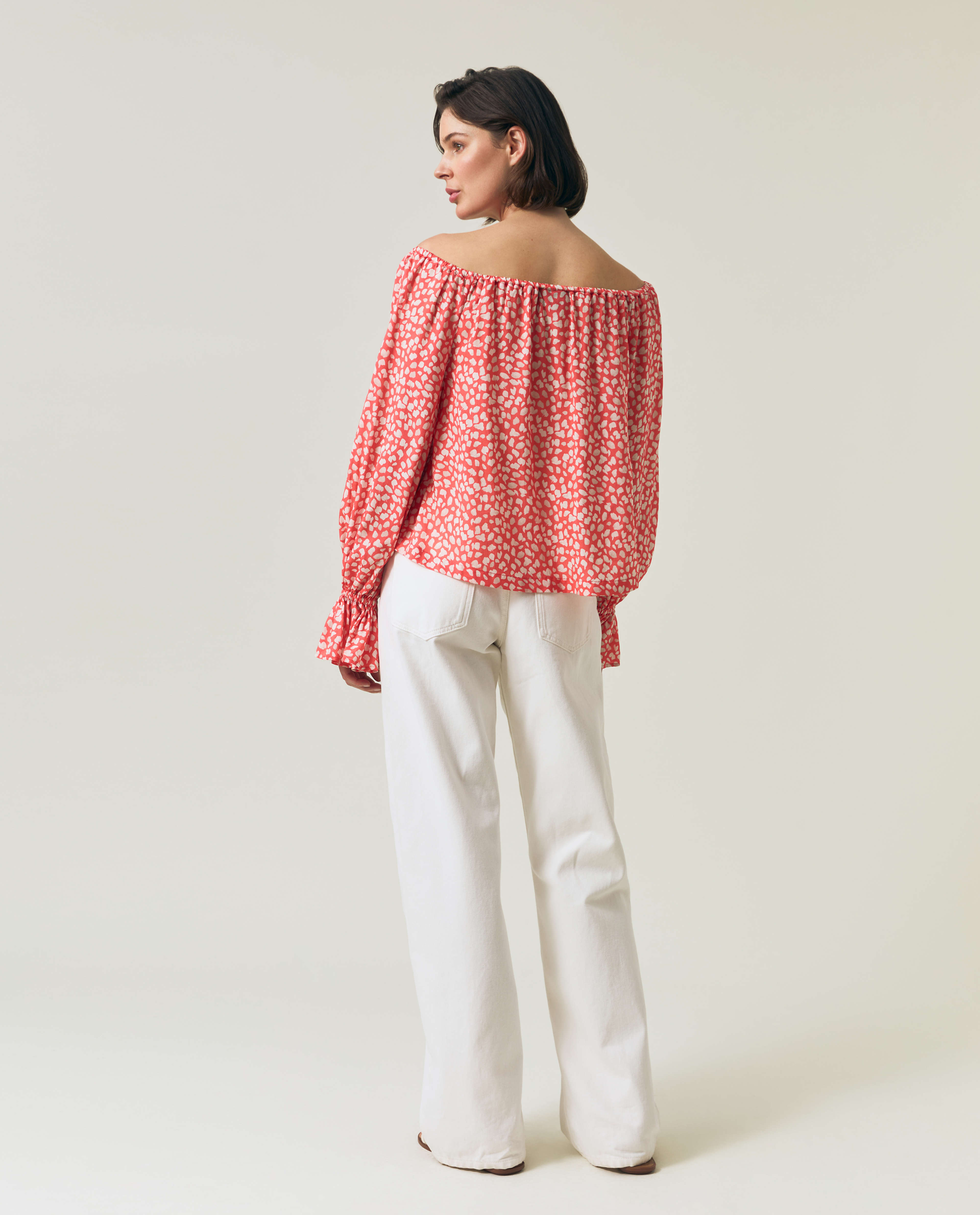 Printed Off The Shoulder Blouse