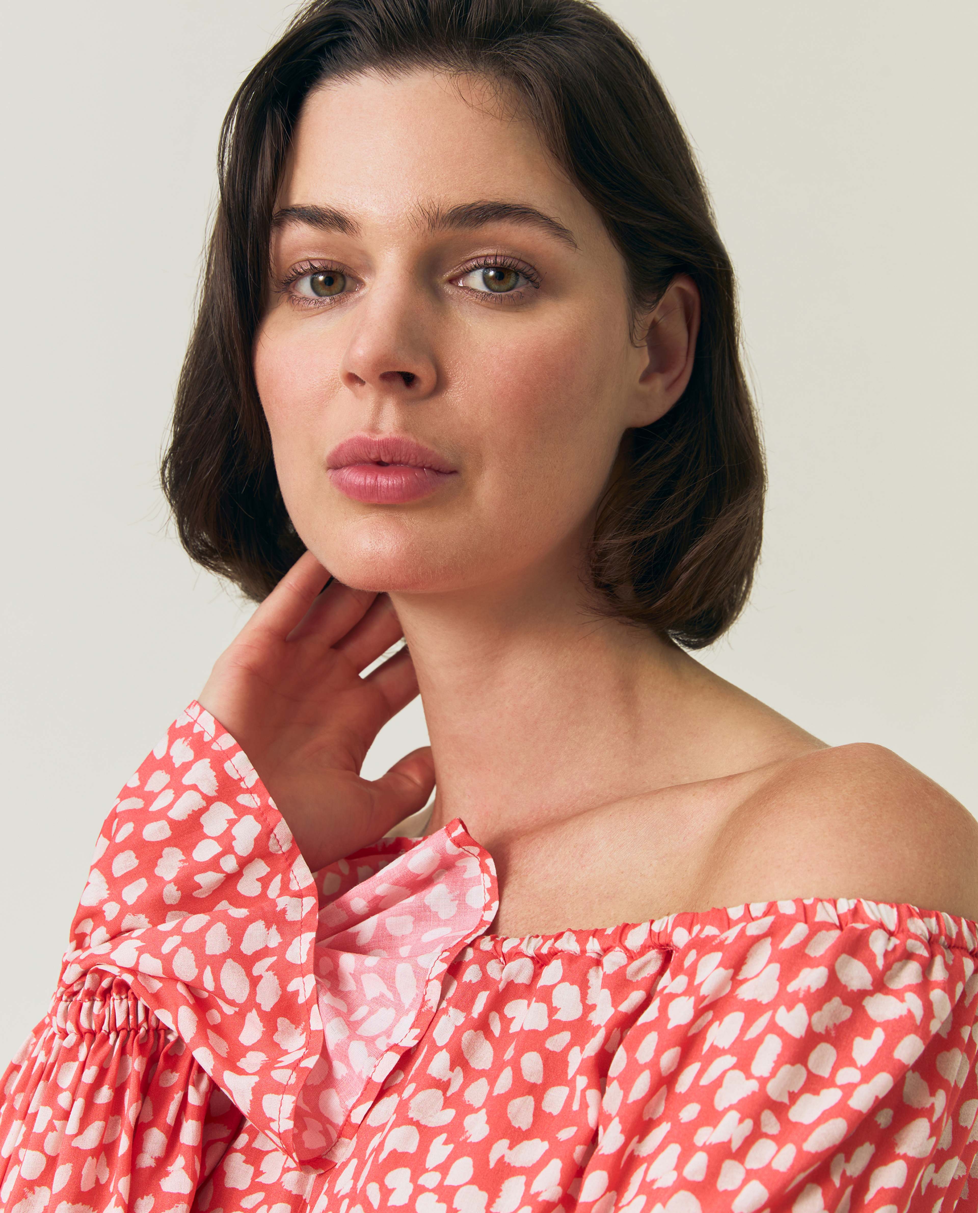 Printed Off The Shoulder Blouse