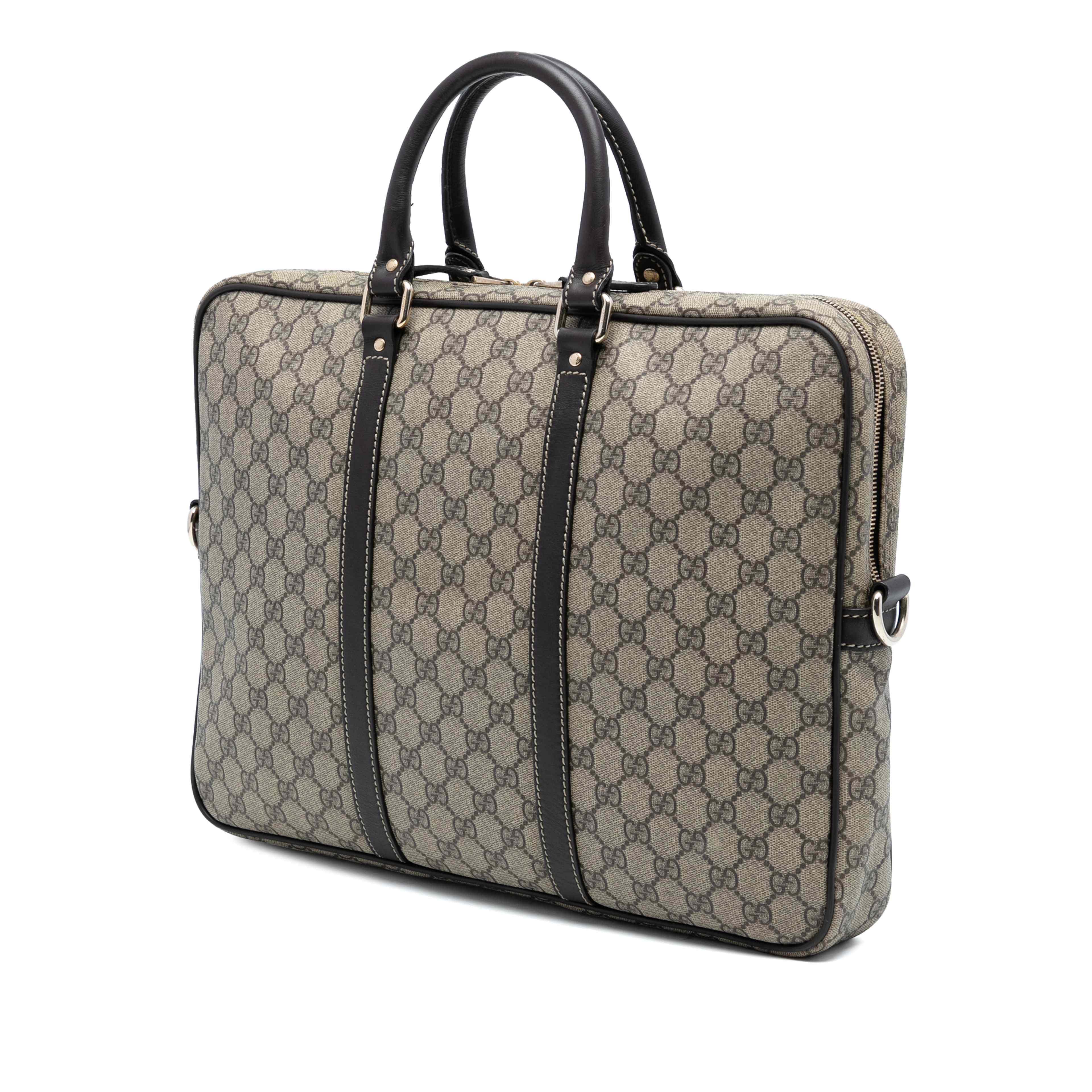 Gucci Gg Supreme Business Bag, från Luxclusif, i färgen beige. Klicka för att öppna bilden i stort format