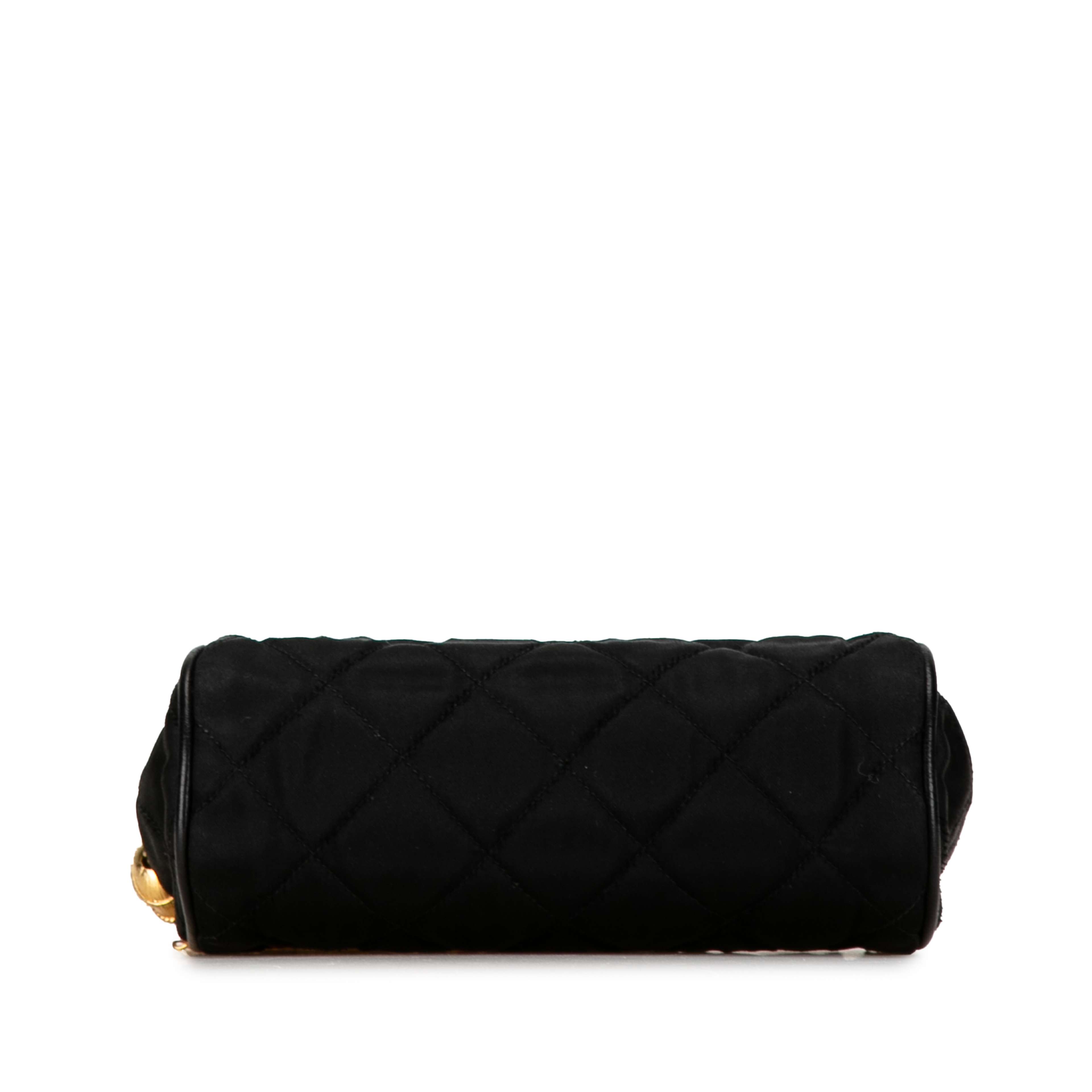 Chanel Quilted Satin Gripoix Tassel Clutch