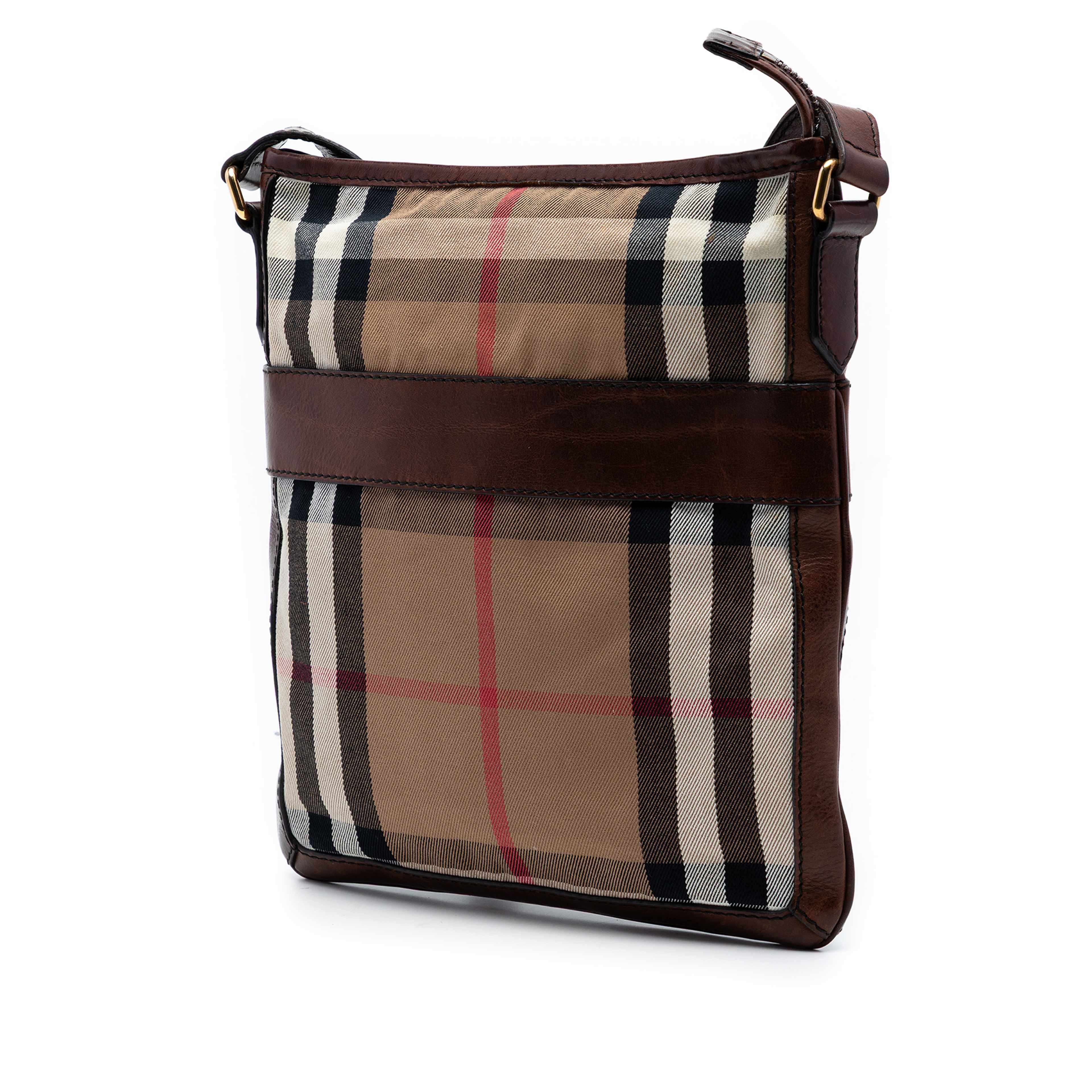 Burberry Exploded Check Canvas Crossbody, från Luxclusif, i färgen beige. Klicka för att öppna bilden i stort format