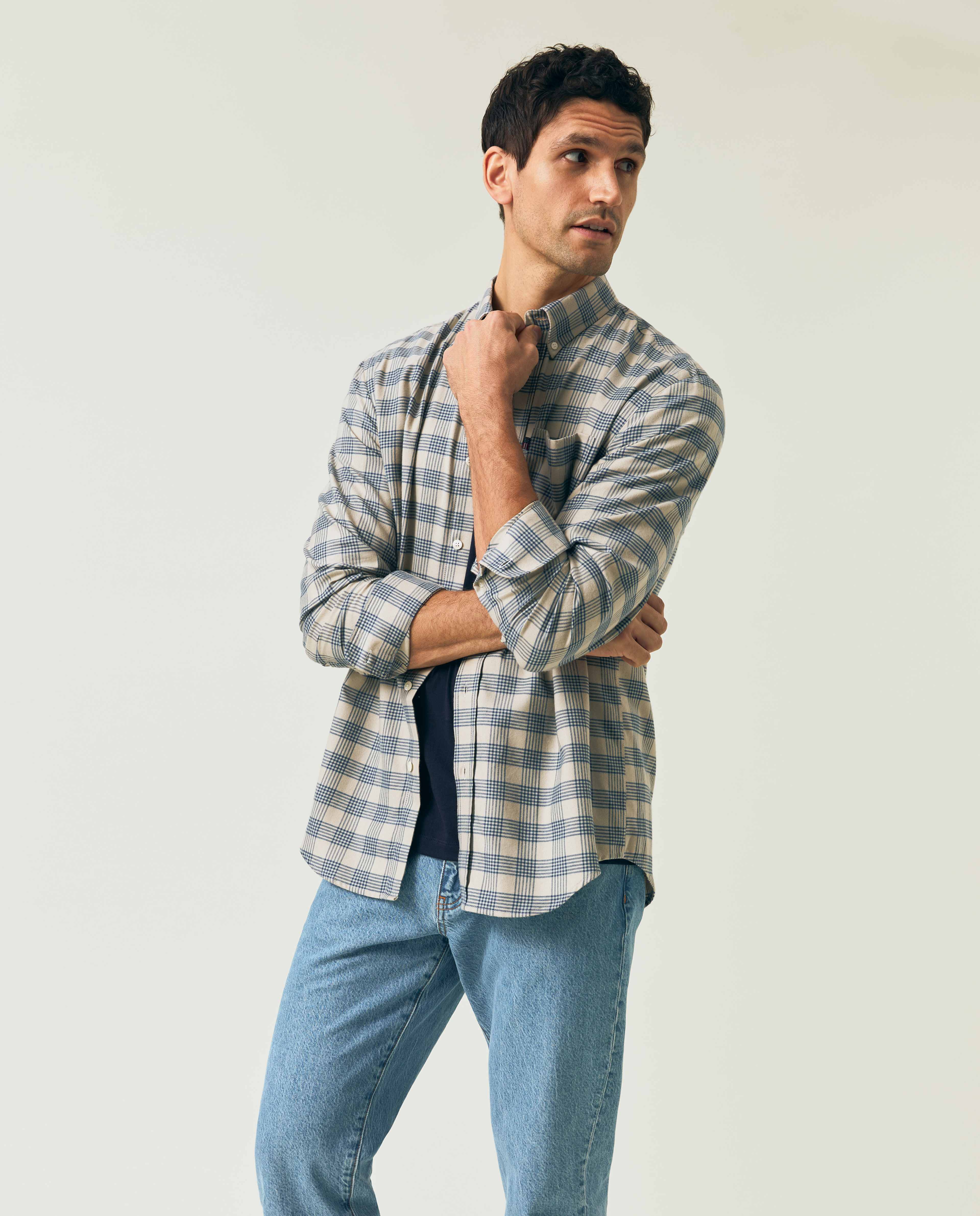 Casual Check Flannel B.d Shirt