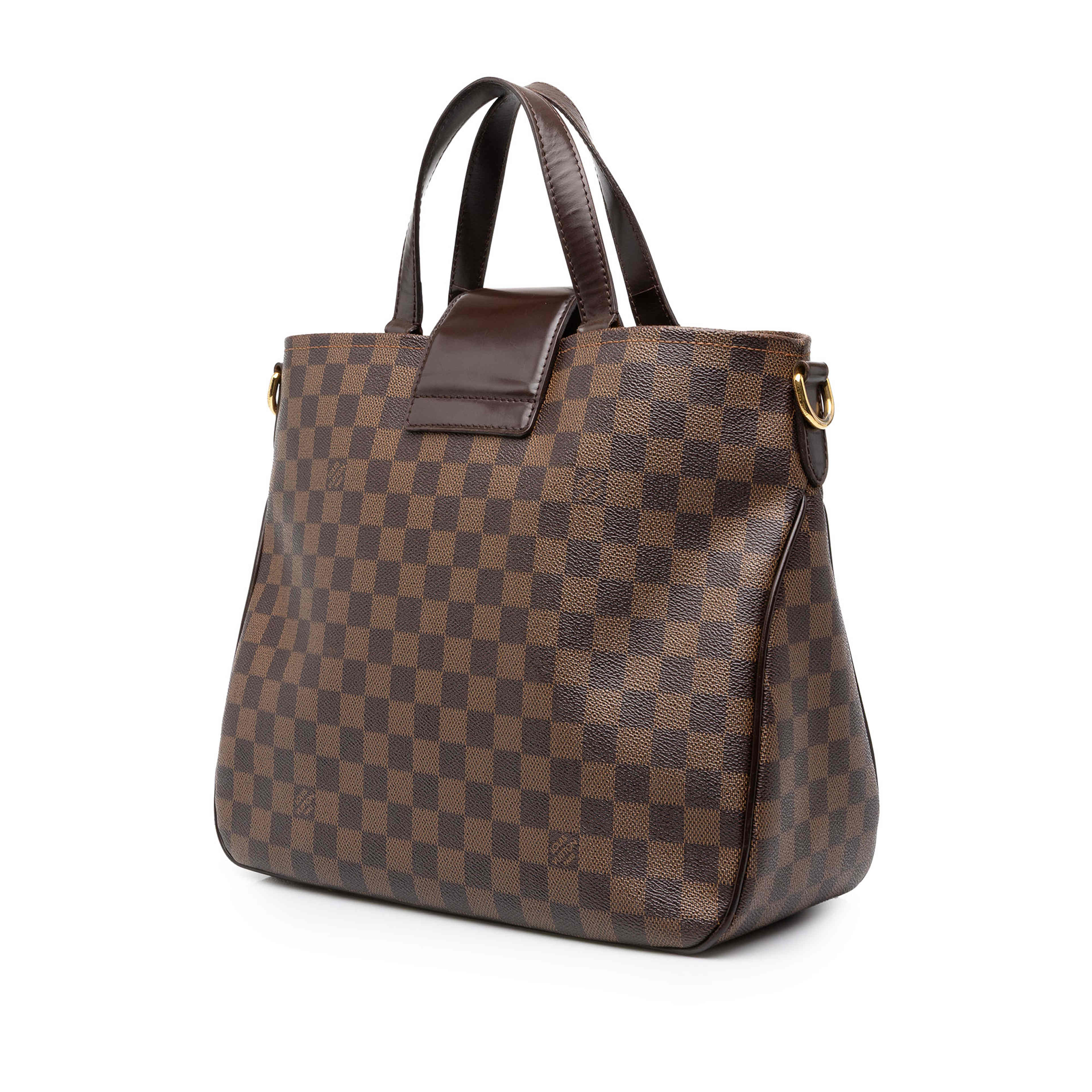Louis Vuitton Damier Ebene Cabas Rosebery, från Luxclusif, i färgen brun. Klicka för att öppna bilden i stort format