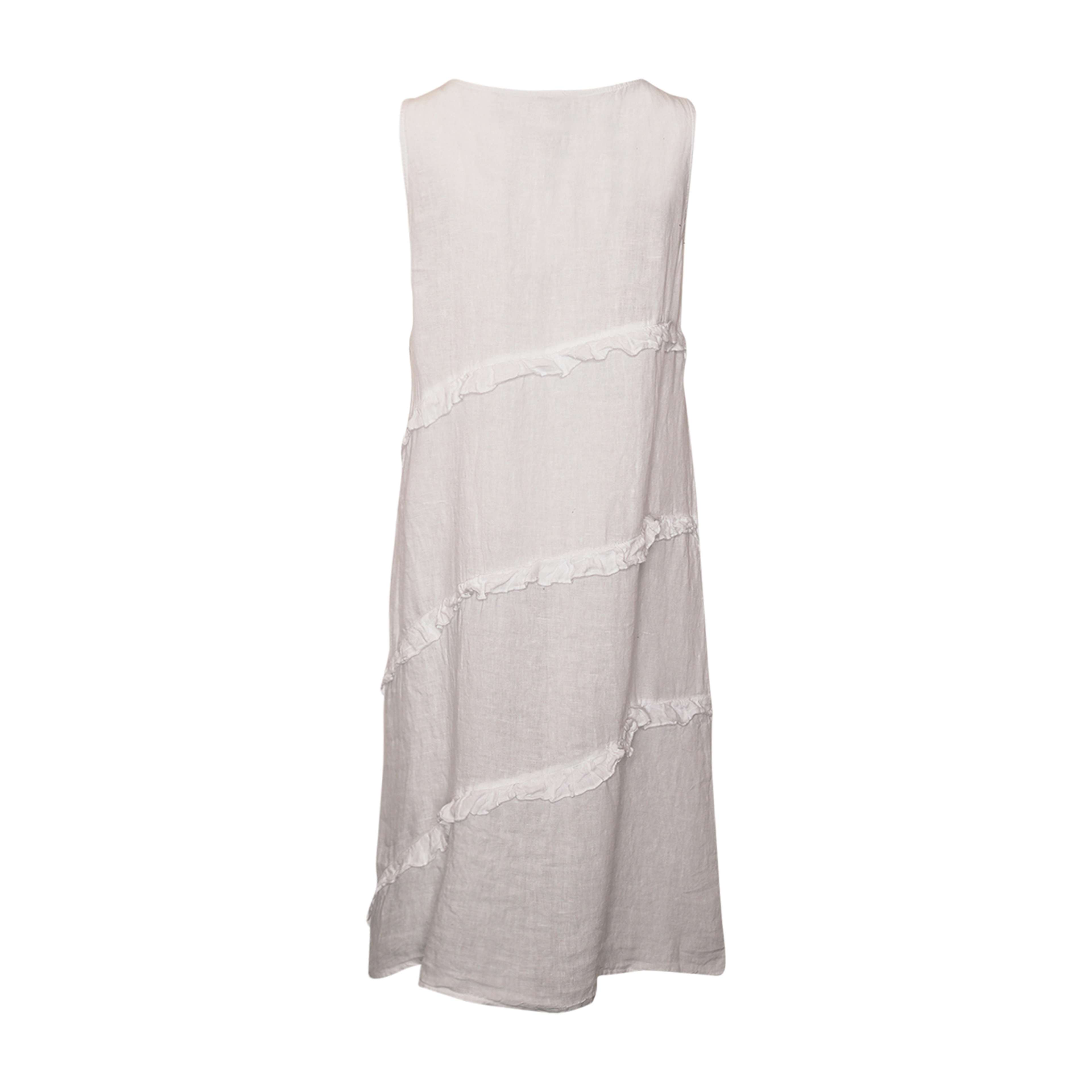 Ivalou, Long Dress, Linen - White