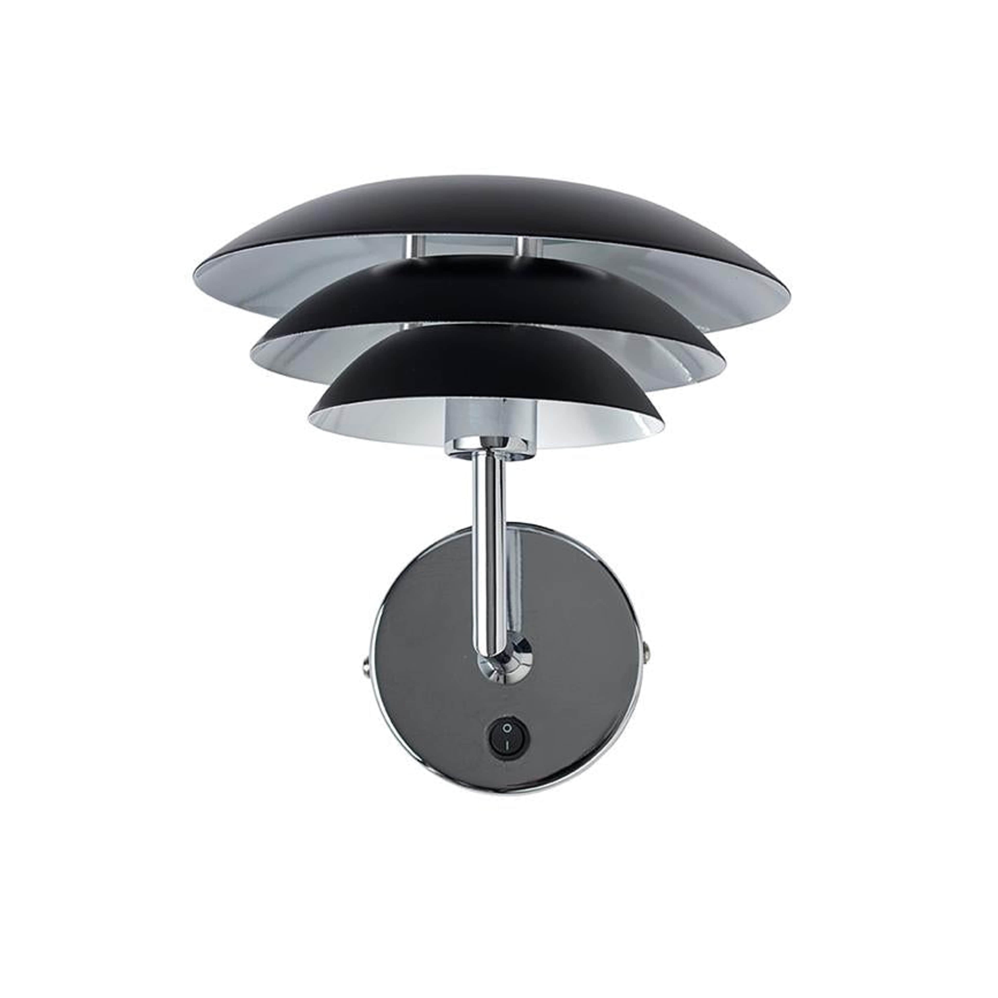 Dl20 Wall Lamp, från Dyberg Larsen, i färgen black/ chrome. Klicka för att öppna bilden i stort format