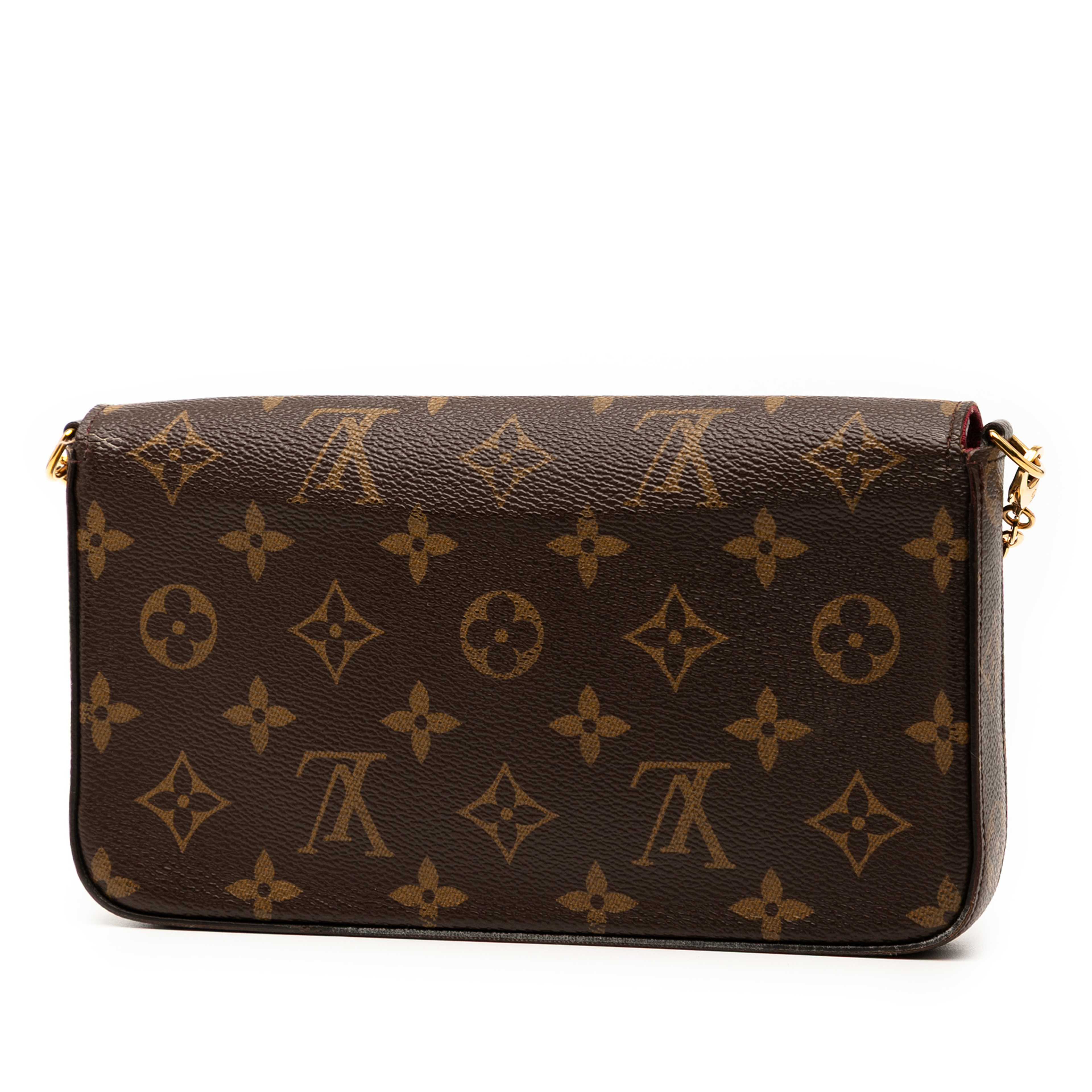 Louis Vuitton Monogram Pochette Felicie, från Luxclusif, i färgen brown. Klicka för att öppna bilden i stort format
