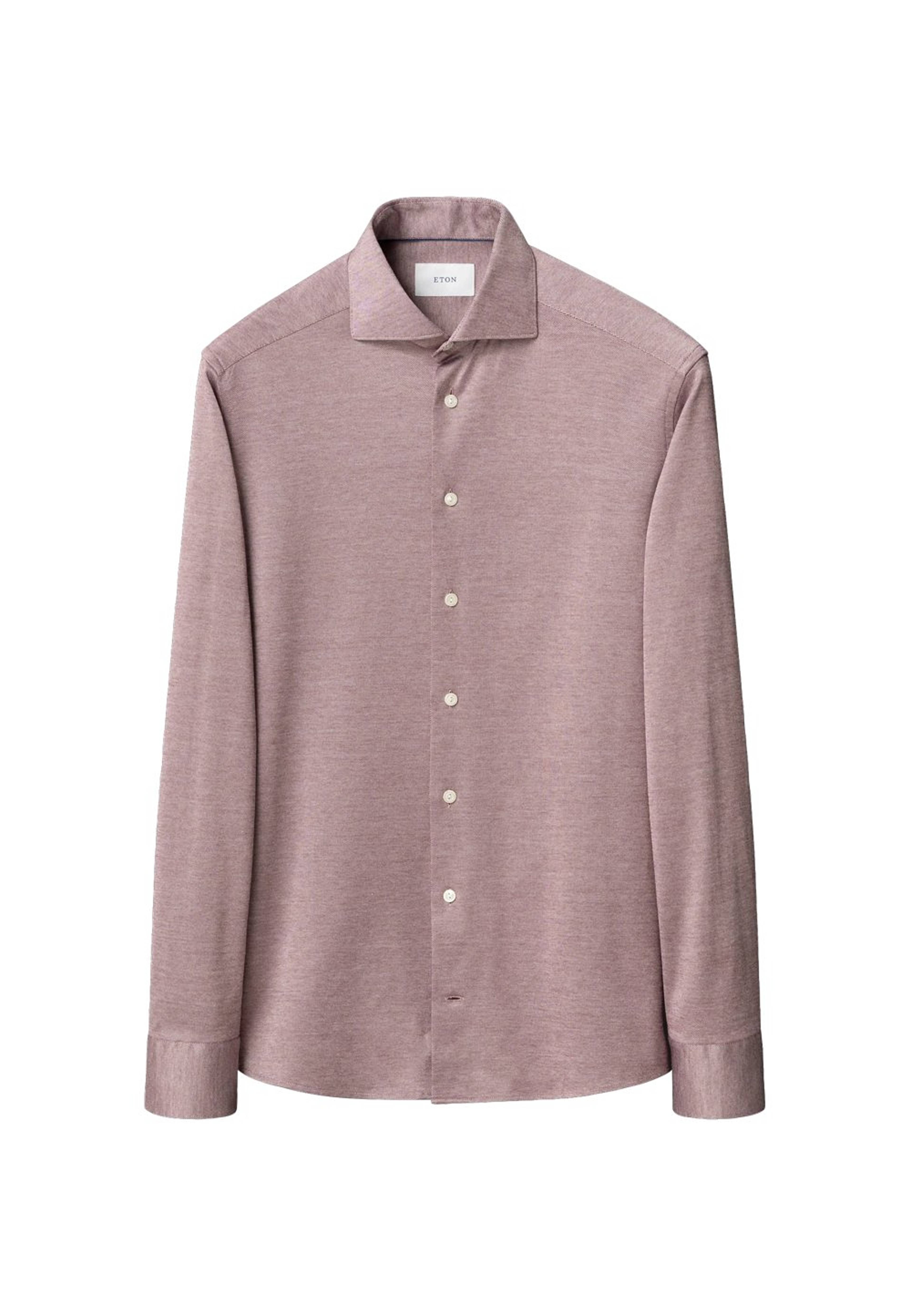 Skjorta I Jacquardstickad Filo Di Scozia Contemporary Fit, från Eton, i färgen red. Klicka för att öppna bilden i stort format