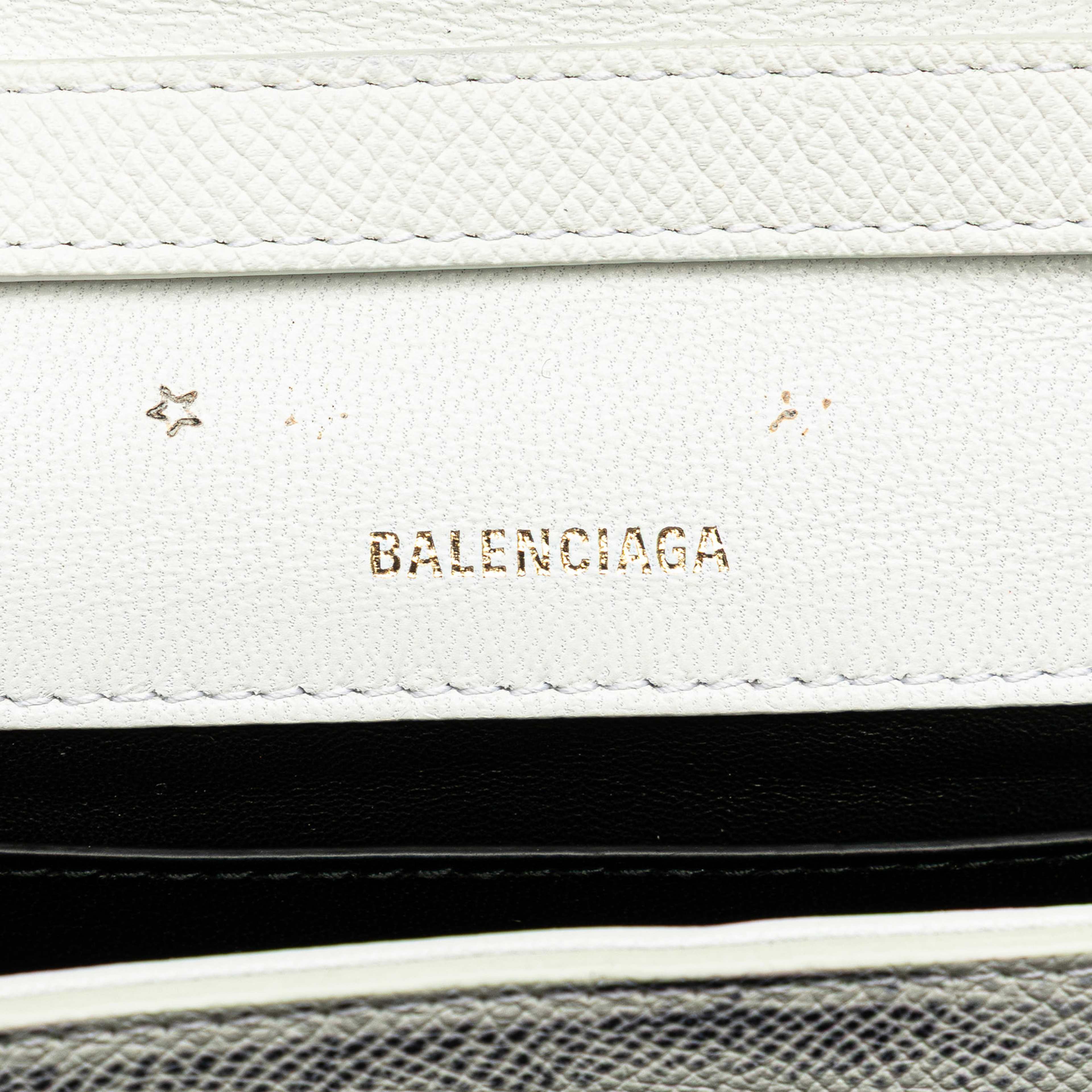 Balenciaga Xs Grained Calfskin Logo Ville Day Crossbody