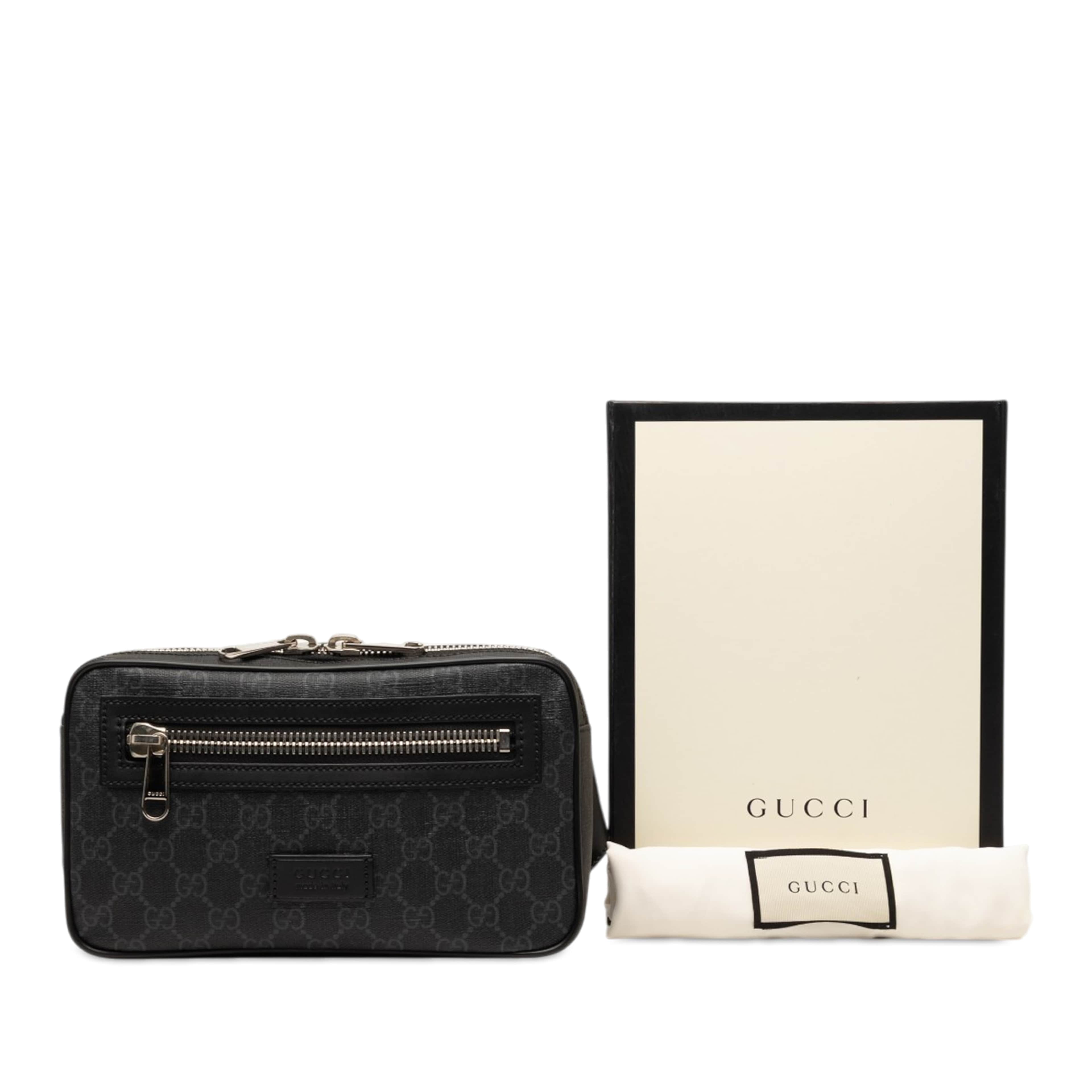 Gucci Gg Supreme Web Belt Bag, från Luxclusif, i färgen svart. Klicka för att öppna bilden i stort format