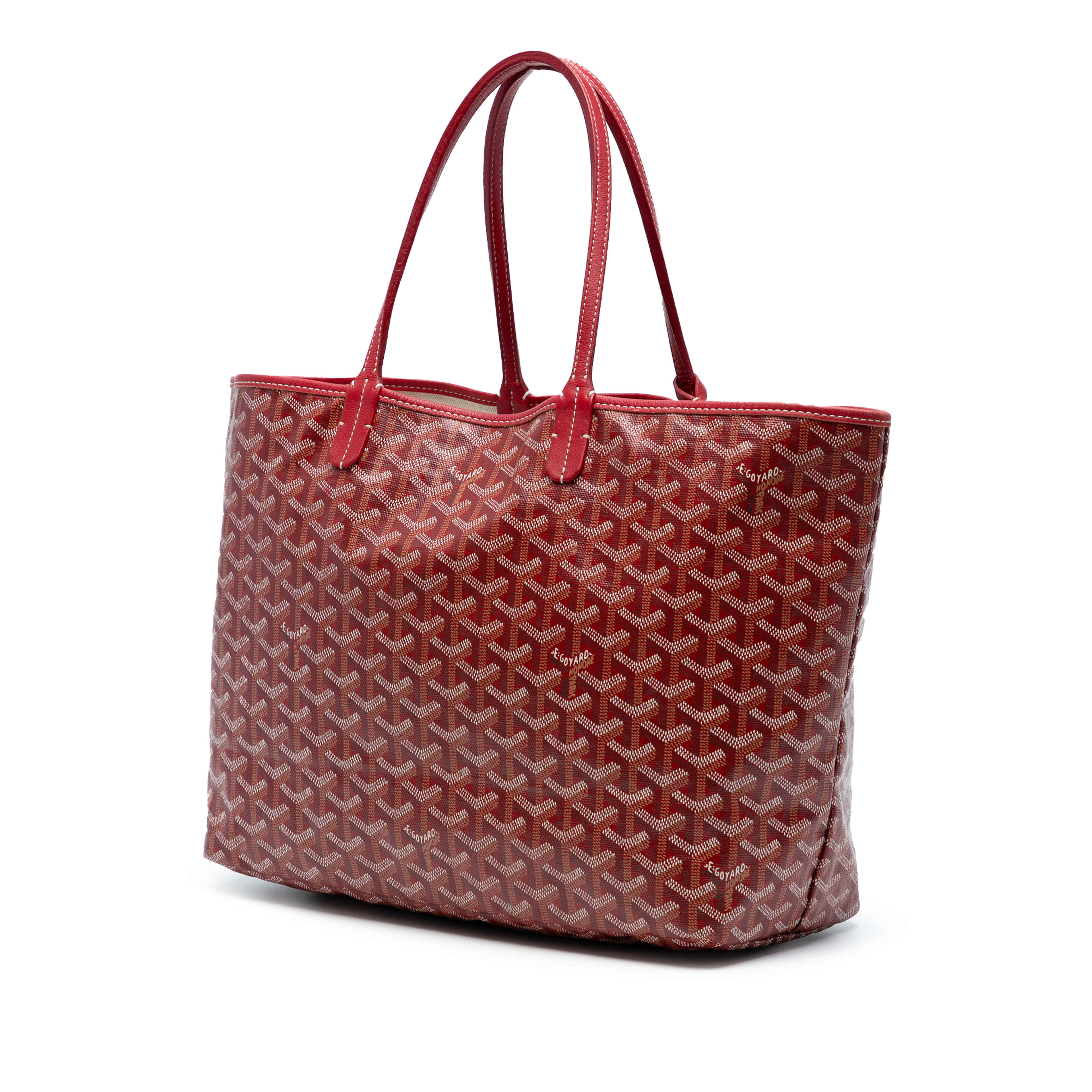 Goyard Goyardine Saint Louis Pm, från Luxclusif, i färgen red. Klicka för att öppna bilden i stort format