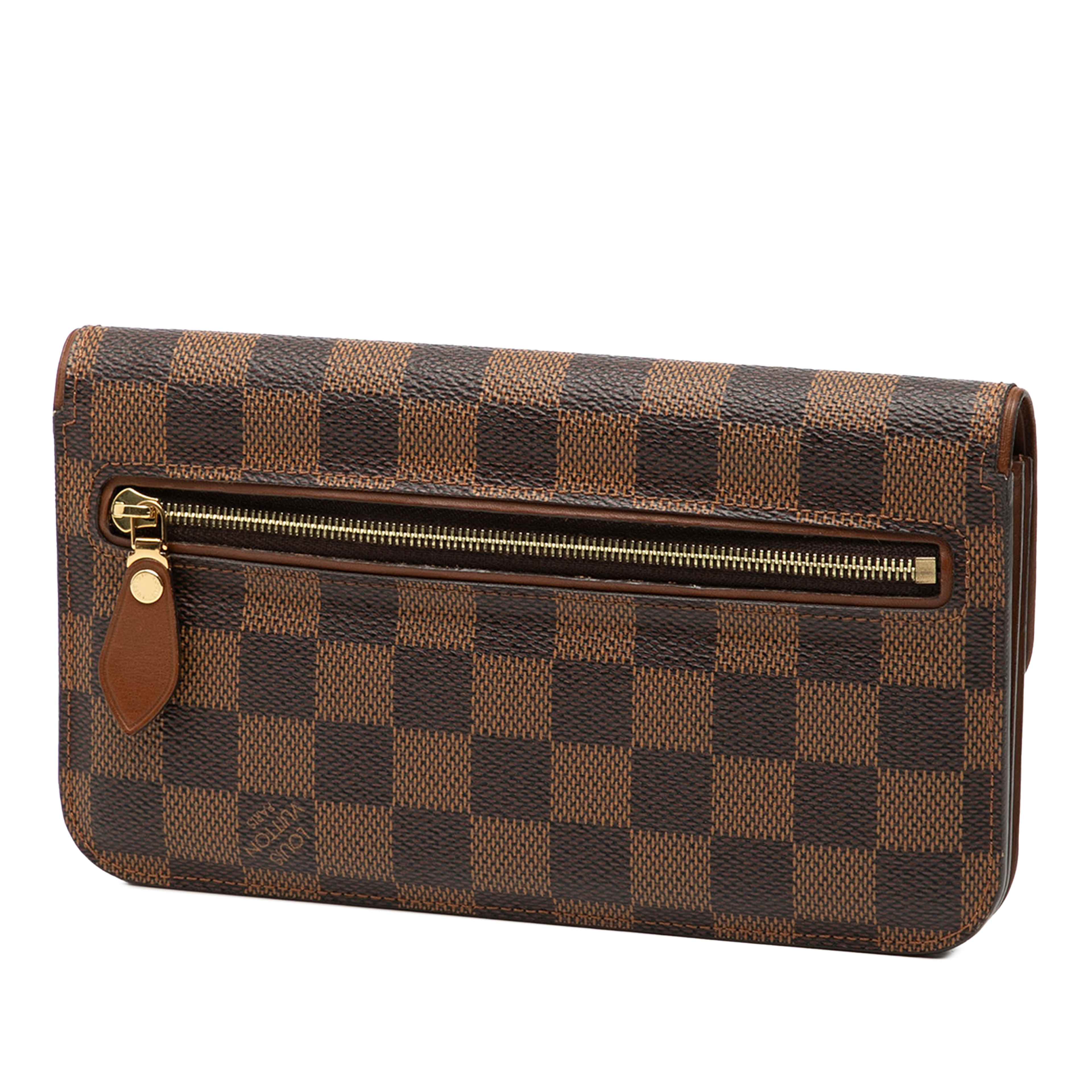 Louis Vuitton Damier Ebene Ascot Wallet, från Luxclusif, i färgen brown. Klicka för att öppna bilden i stort format