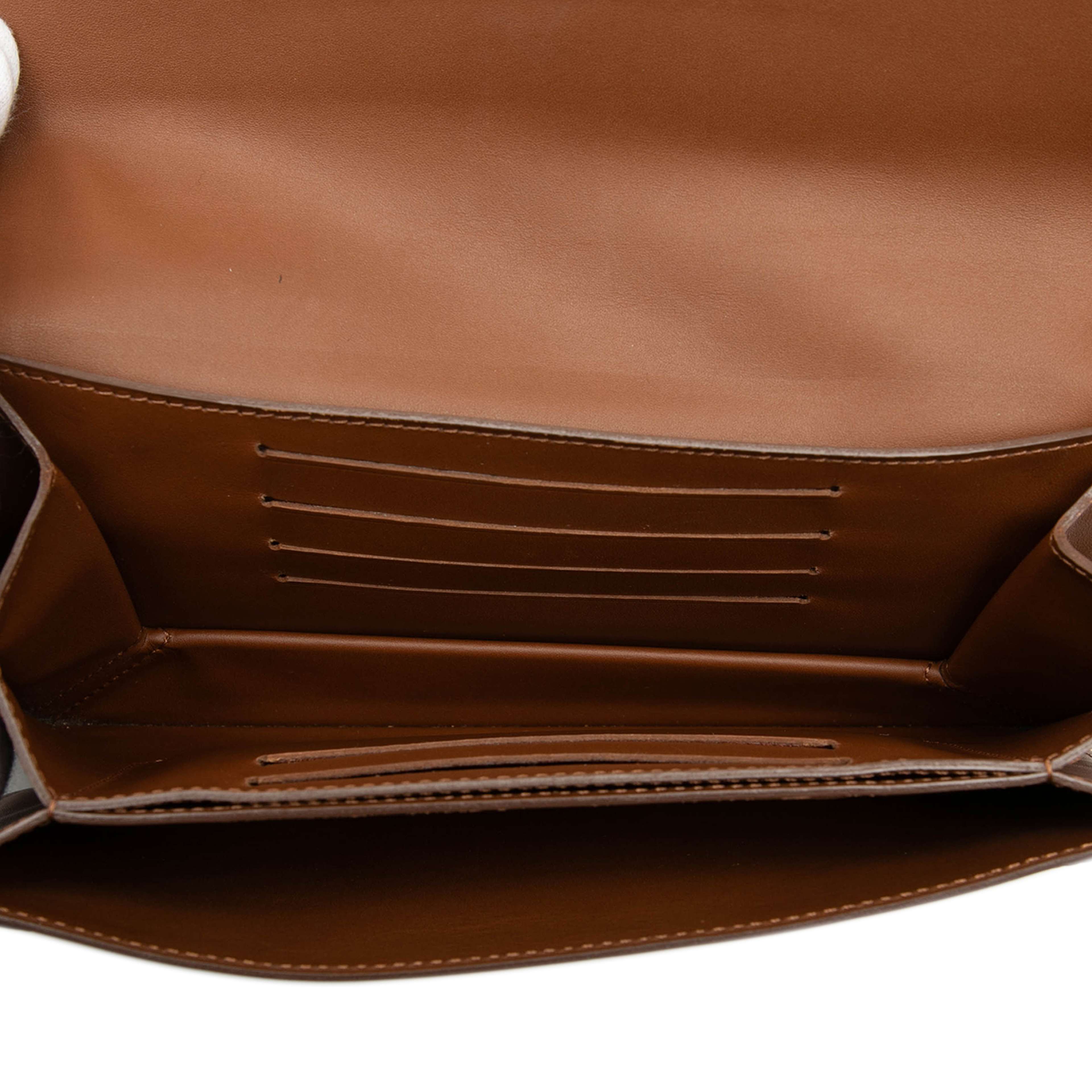 Louis Vuitton Damier Ebene Ascot Wallet, från Luxclusif, i färgen brown. Klicka för att öppna bilden i stort format