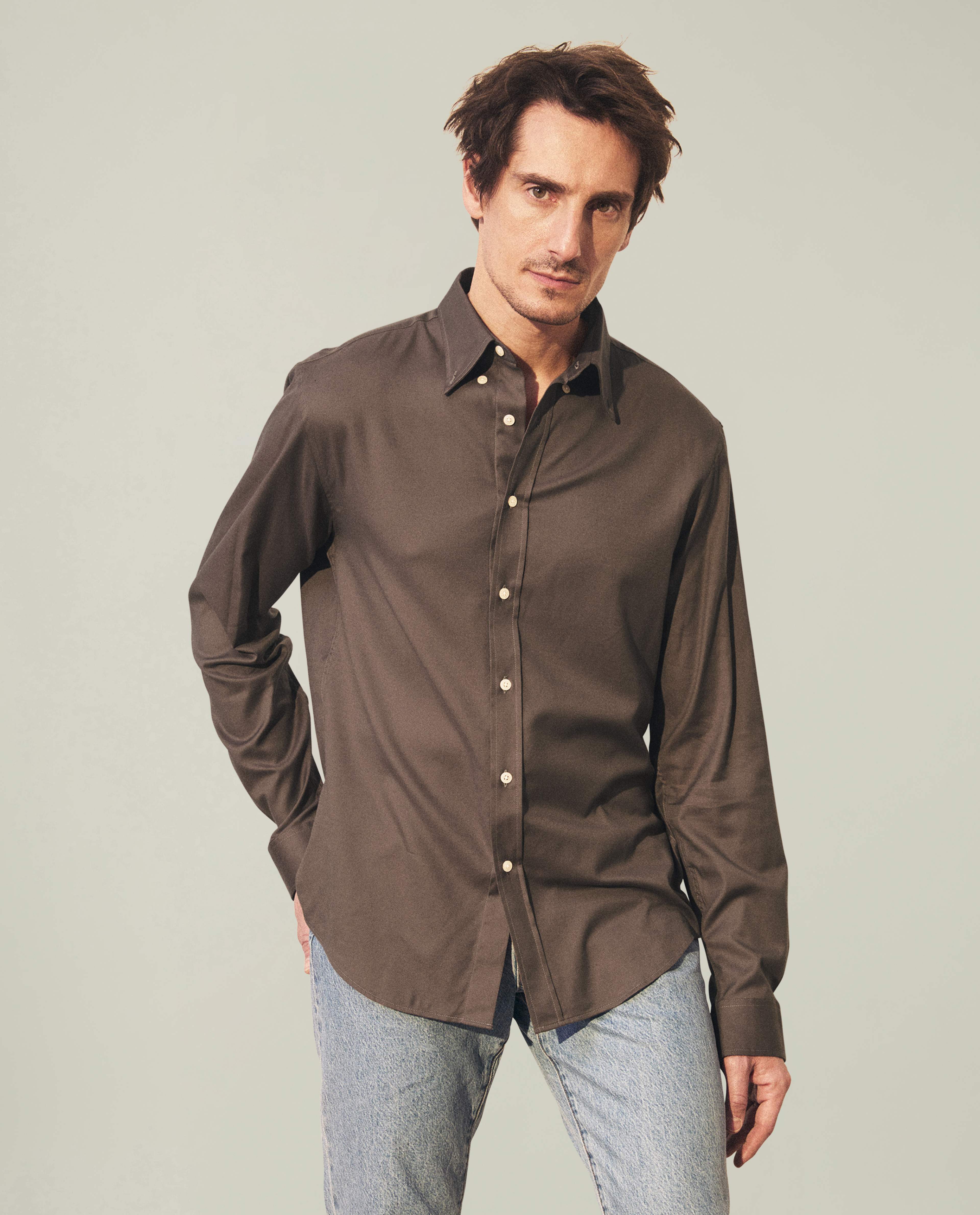 Casual Solid Flannel B.d Shirt