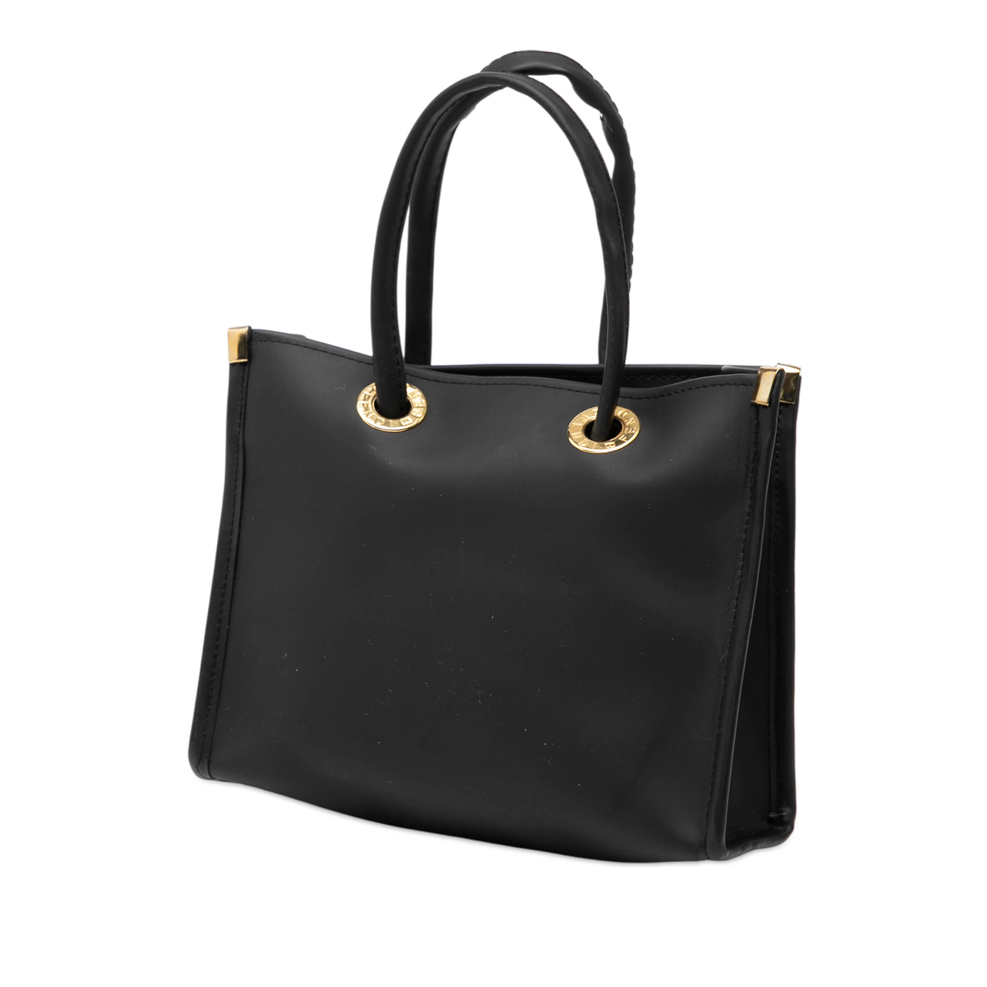 Fendi Mini Rubber Ff Logo Shopper Tote, från Luxclusif, i färgen black. Klicka för att öppna bilden i stort format