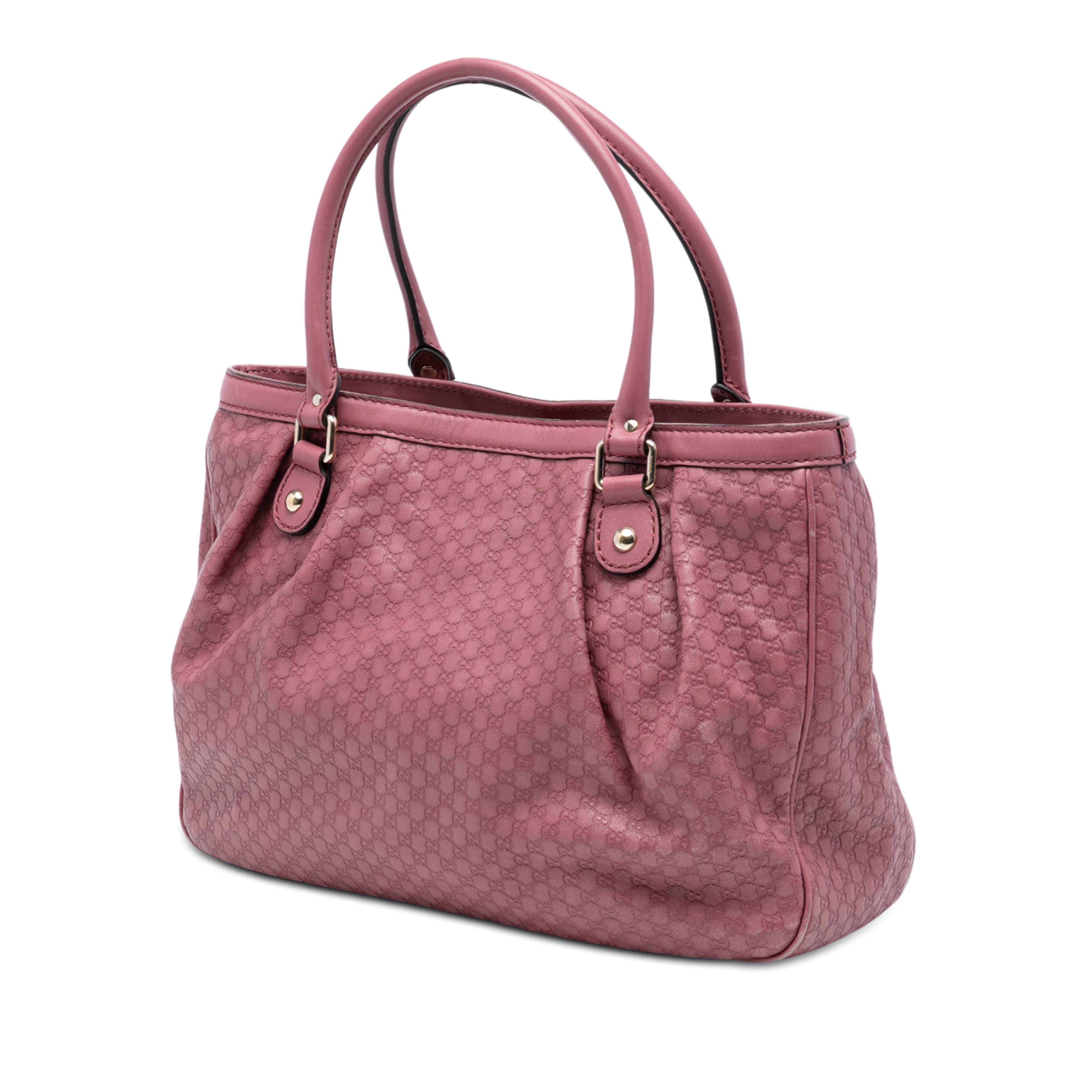 Gucci Guccissima Sukey Tote, från Luxclusif, i färgen pink. Klicka för att öppna bilden i stort format