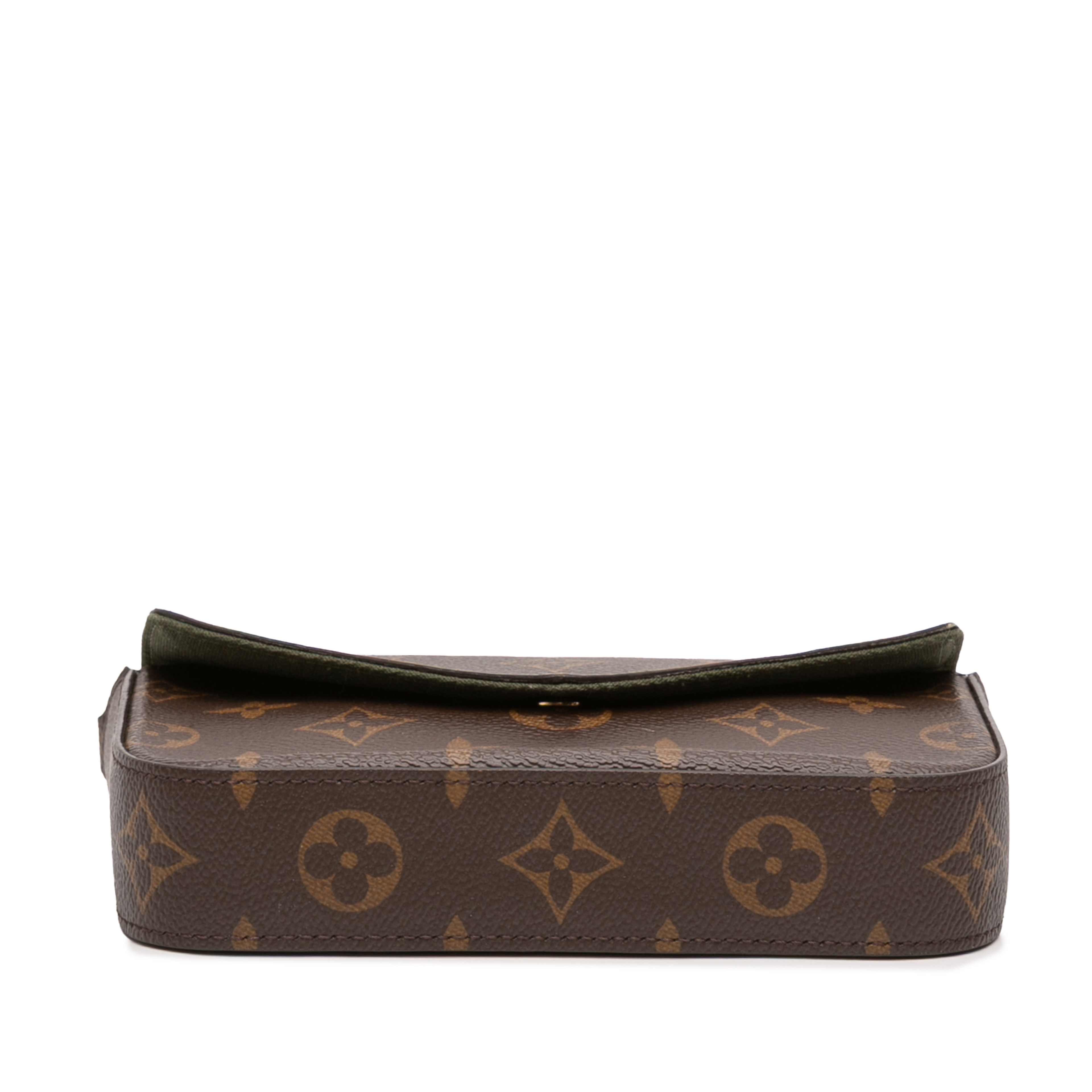 Louis Vuitton Monogram Felicie Strap And Go, från Luxclusif, i färgen brun. Klicka för att öppna bilden i stort format