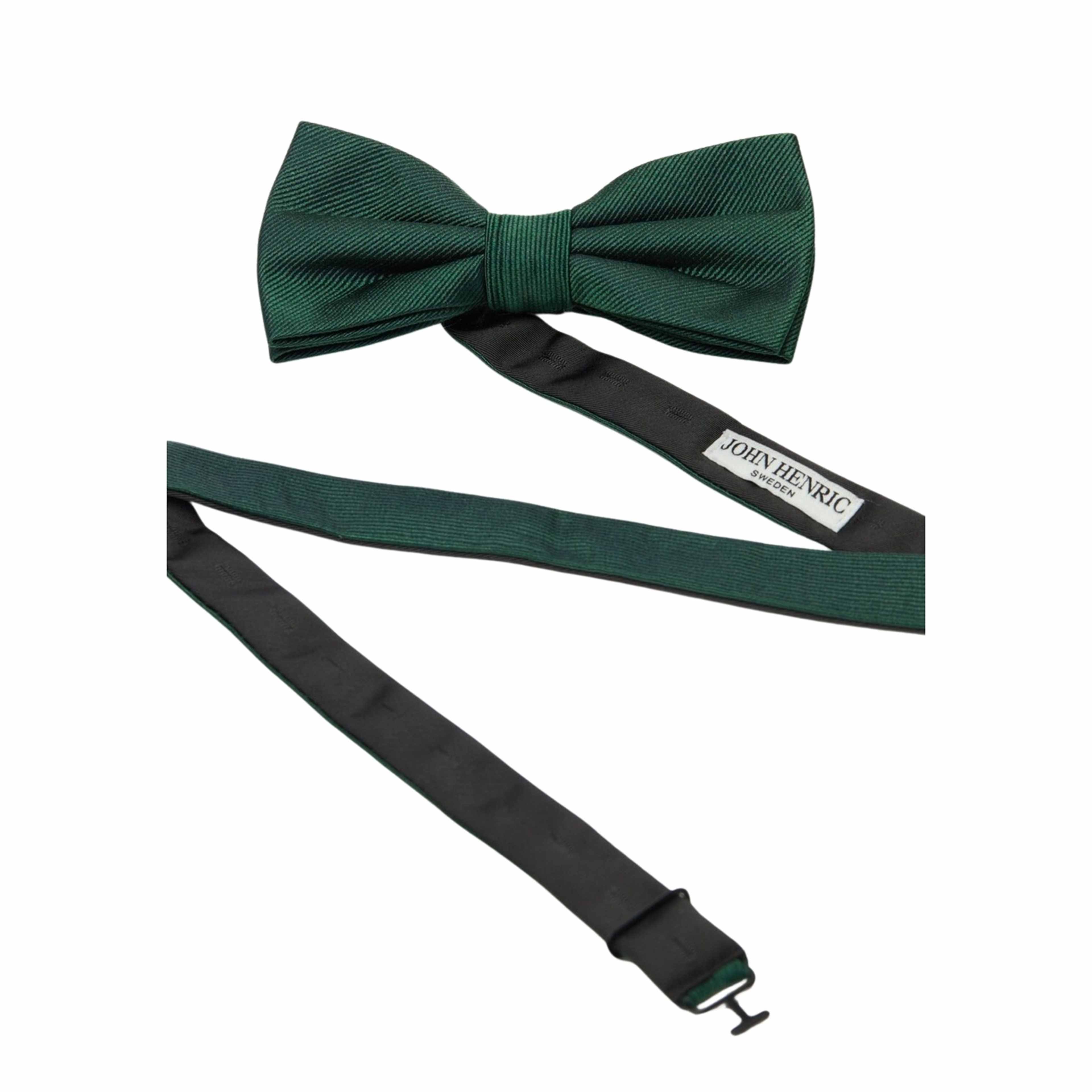 Silk Woven Rib Plain Pre Tied Bow Tie