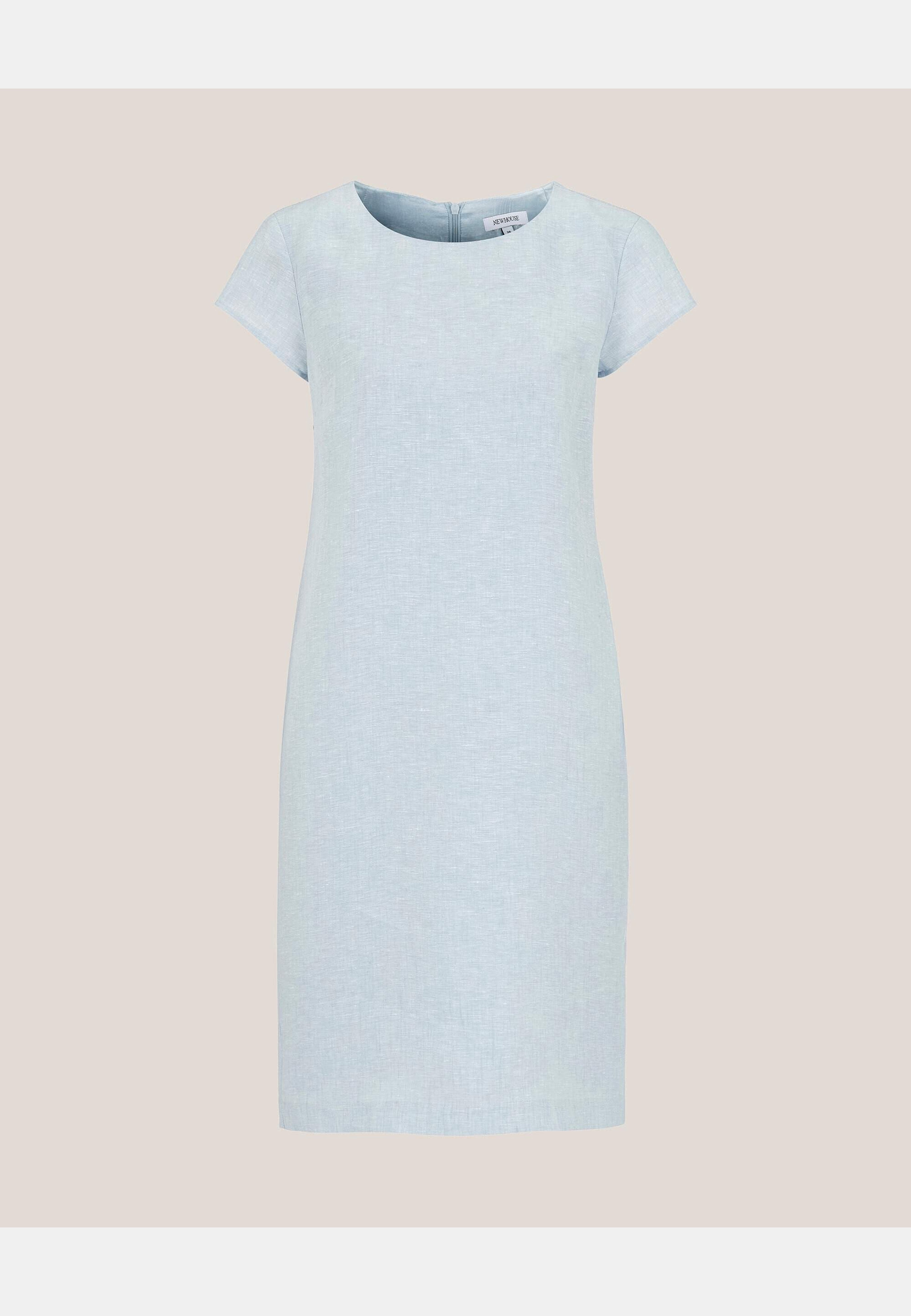 Klara Linen Dress, från Newhouse, i färgen ljusblå. Klicka för att öppna bilden i stort format