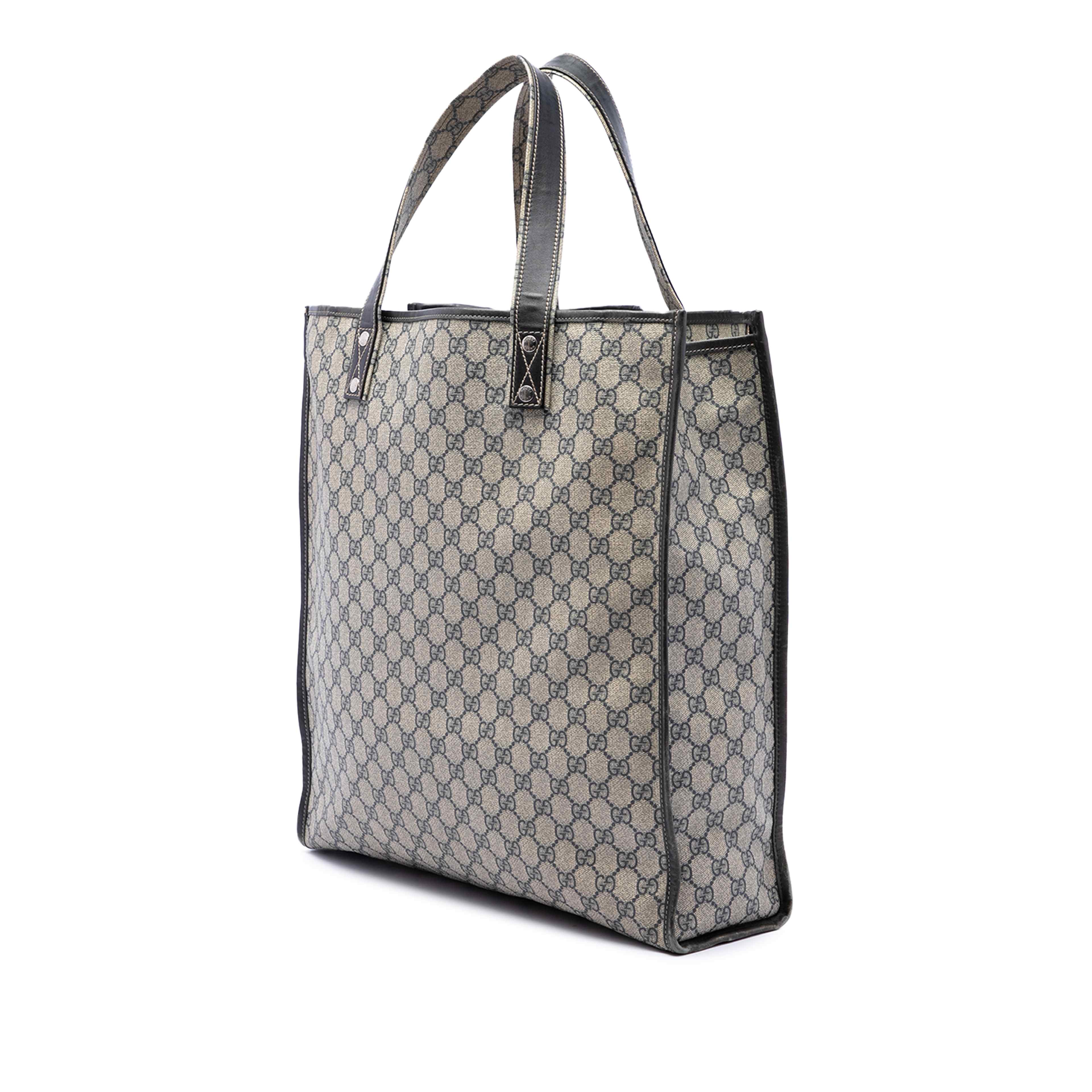 Gucci Gg Supreme Web Tote, från Luxclusif, i färgen beige. Klicka för att öppna bilden i stort format