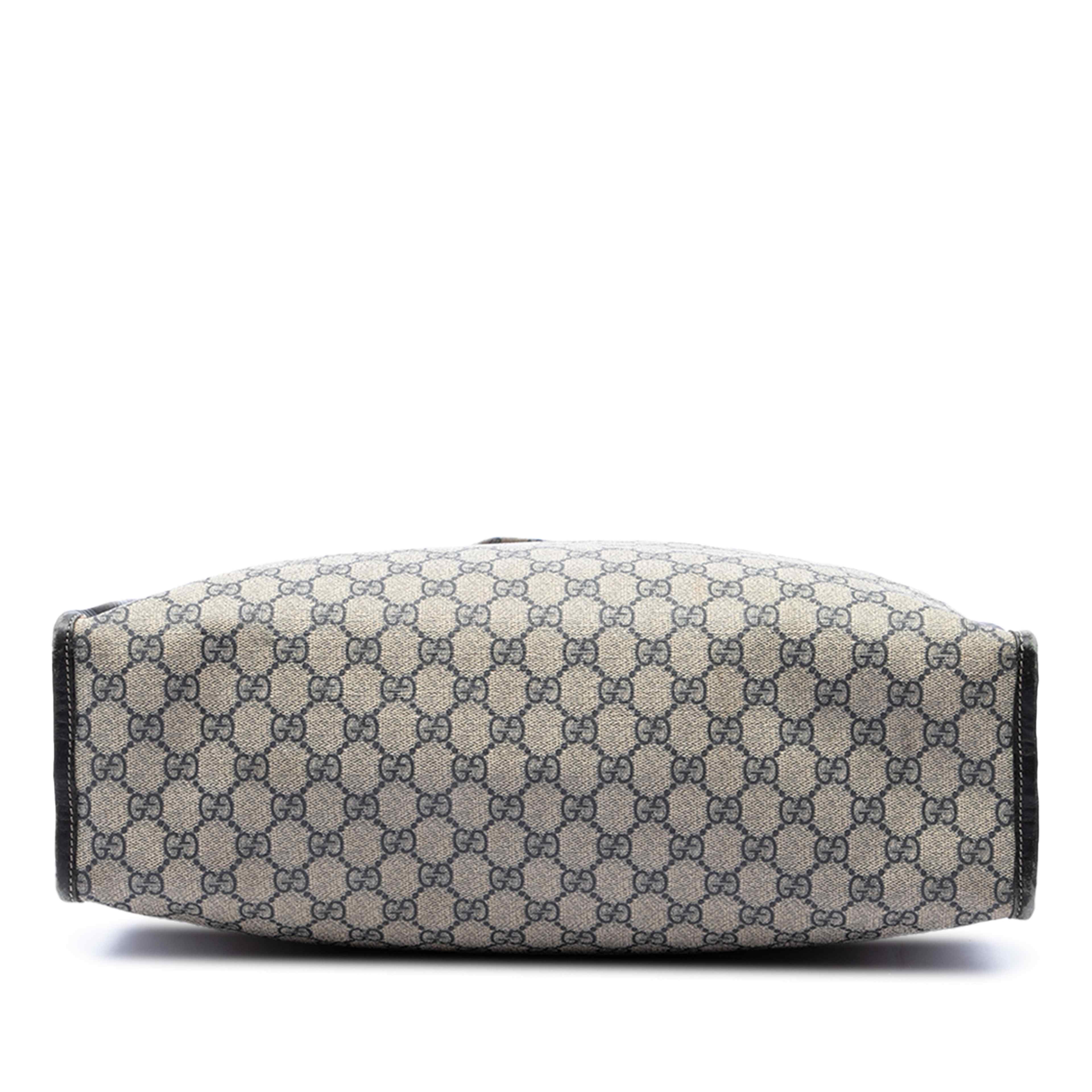 Gucci Gg Supreme Web Tote, från Luxclusif, i färgen beige. Klicka för att öppna bilden i stort format