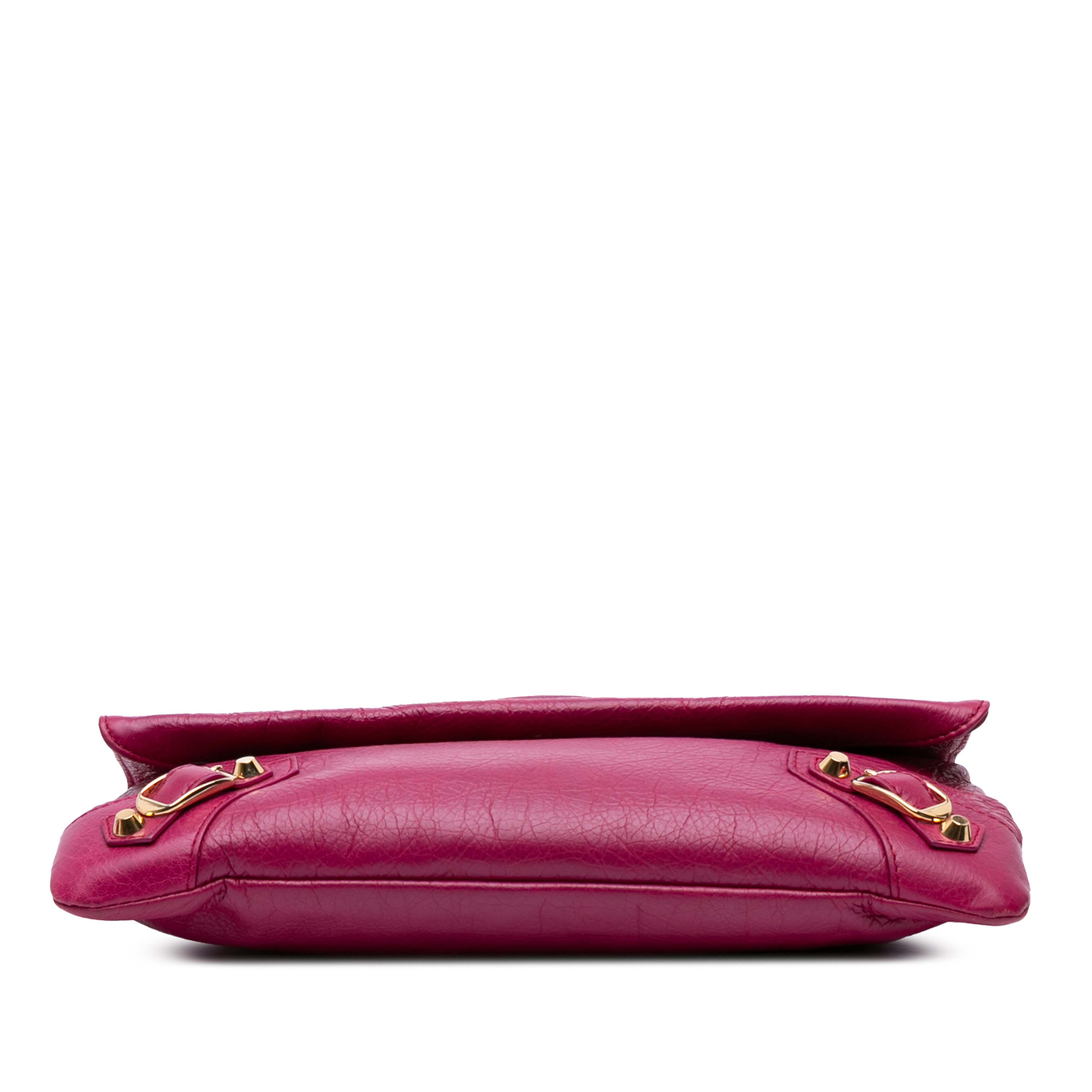 Balenciaga Lambskin Motocross Classic Giant 12 Envelope Crossbody