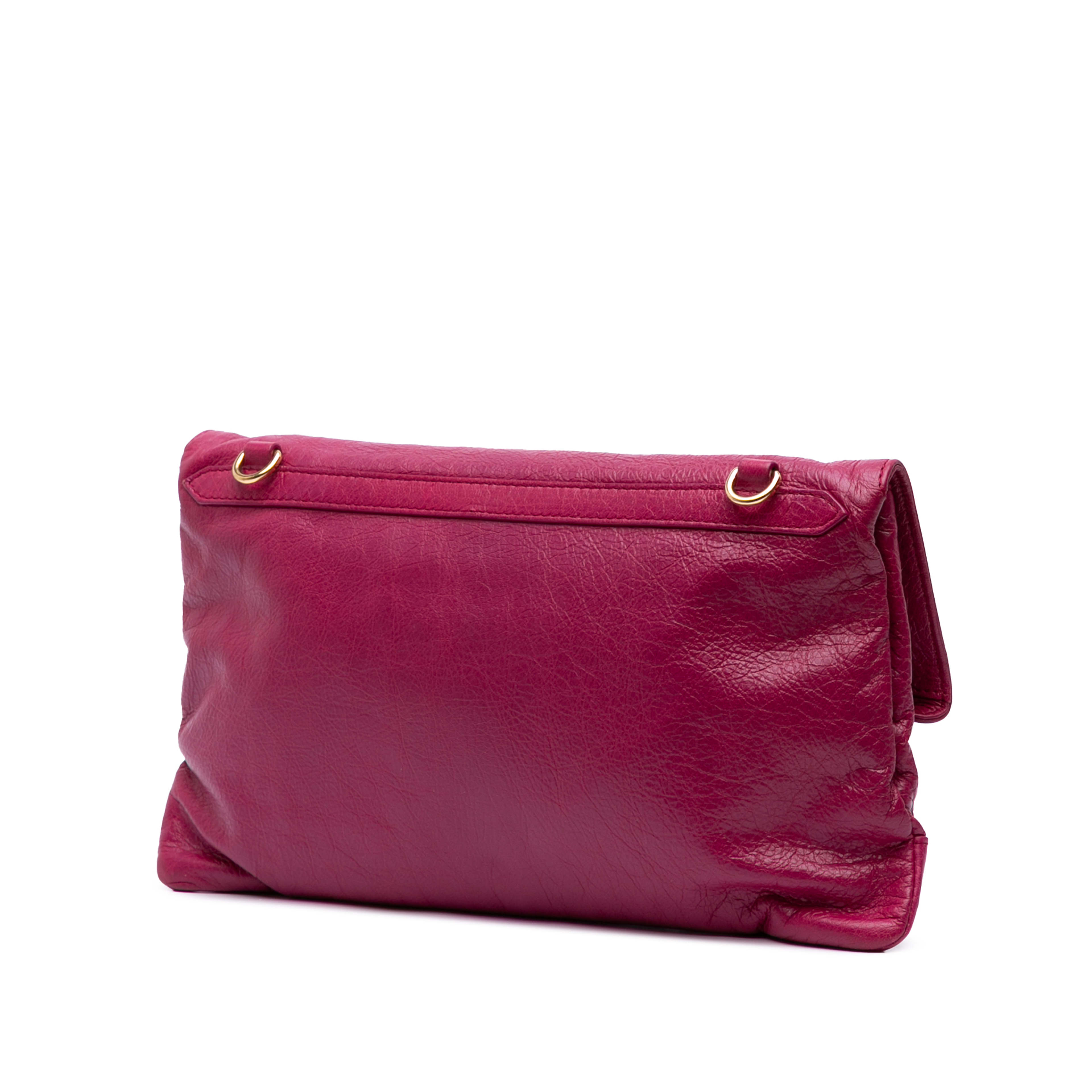 Balenciaga Lambskin Motocross Classic Giant 12 Envelope Crossbody