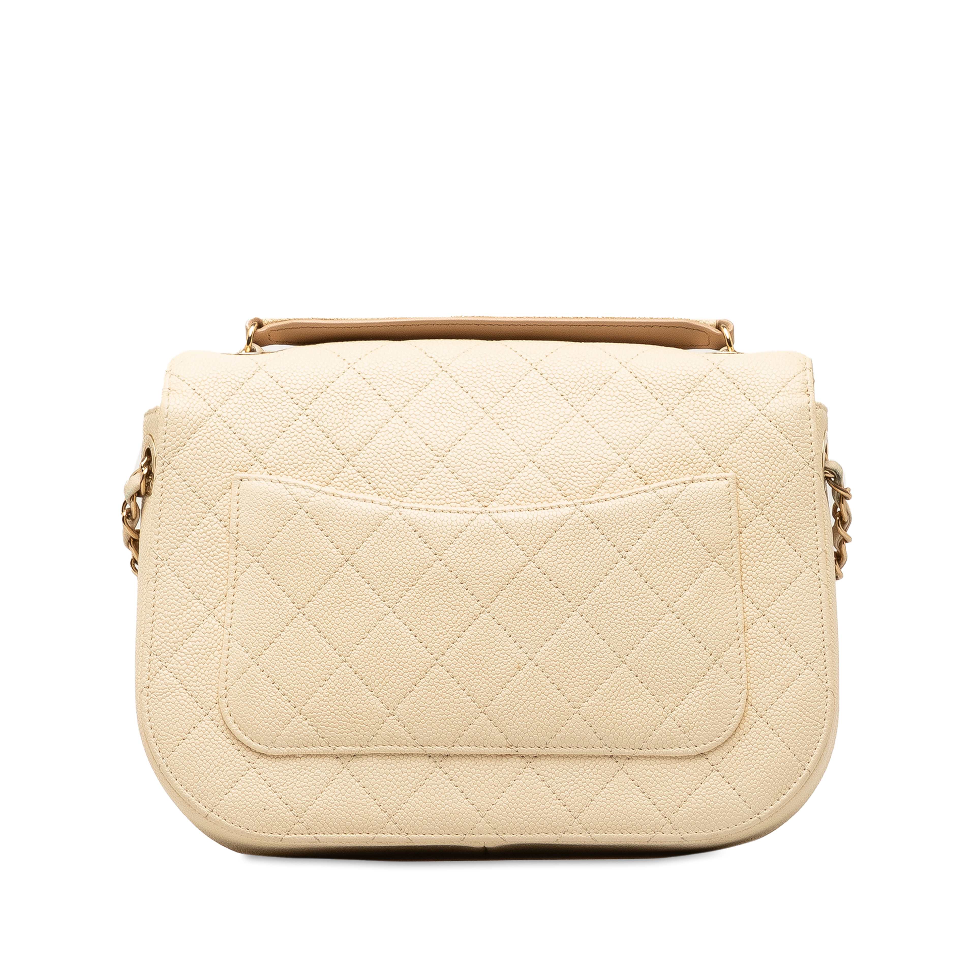 Chanel Medium Caviar Paris Cuba Thread Around Flap, från Luxclusif, i färgen light beige. Klicka för att öppna bilden i stort format