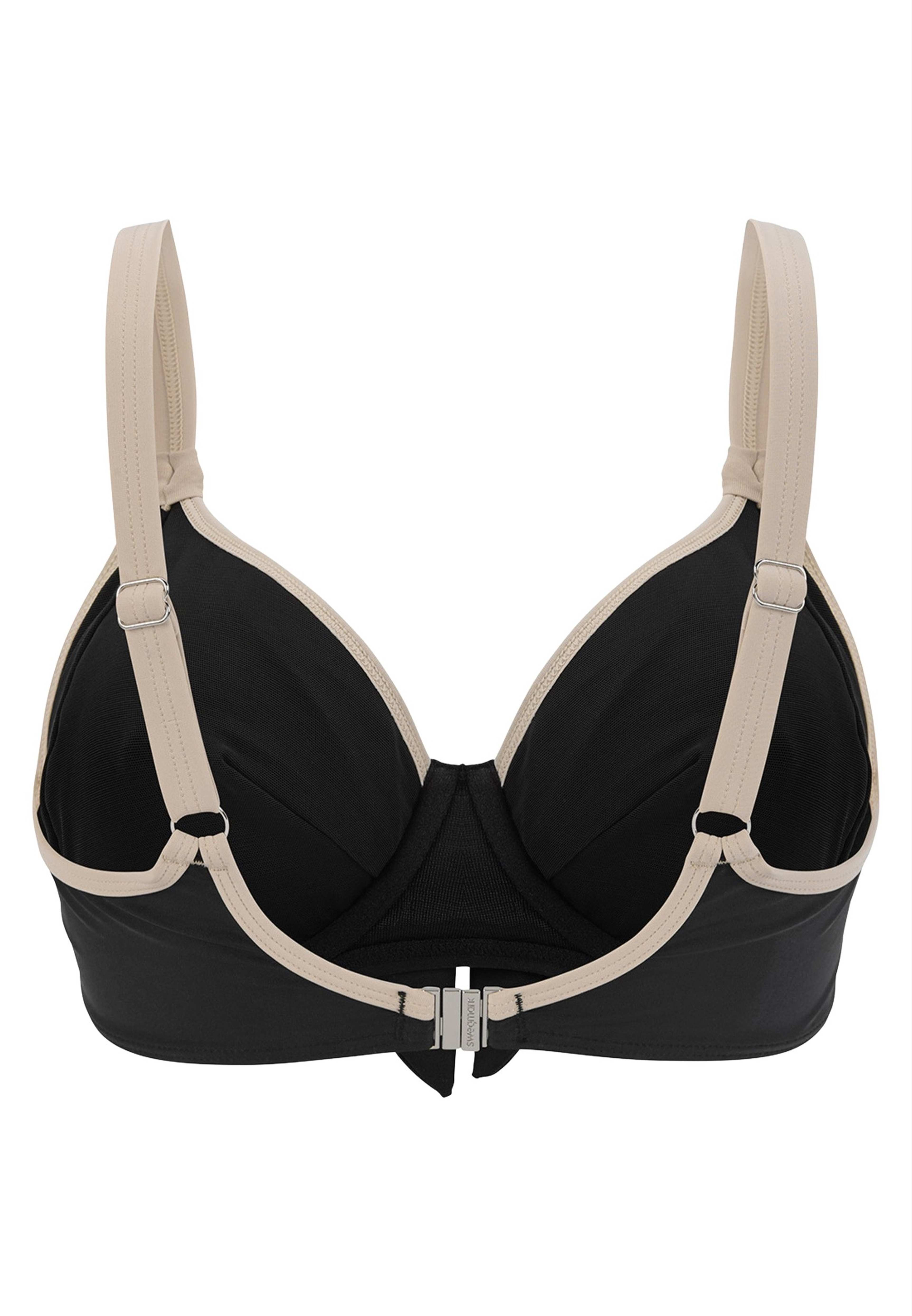 Bahamas Bikini Bygel-bh, från Swegmark, i färgen black/beige. Klicka för att öppna bilden i stort format