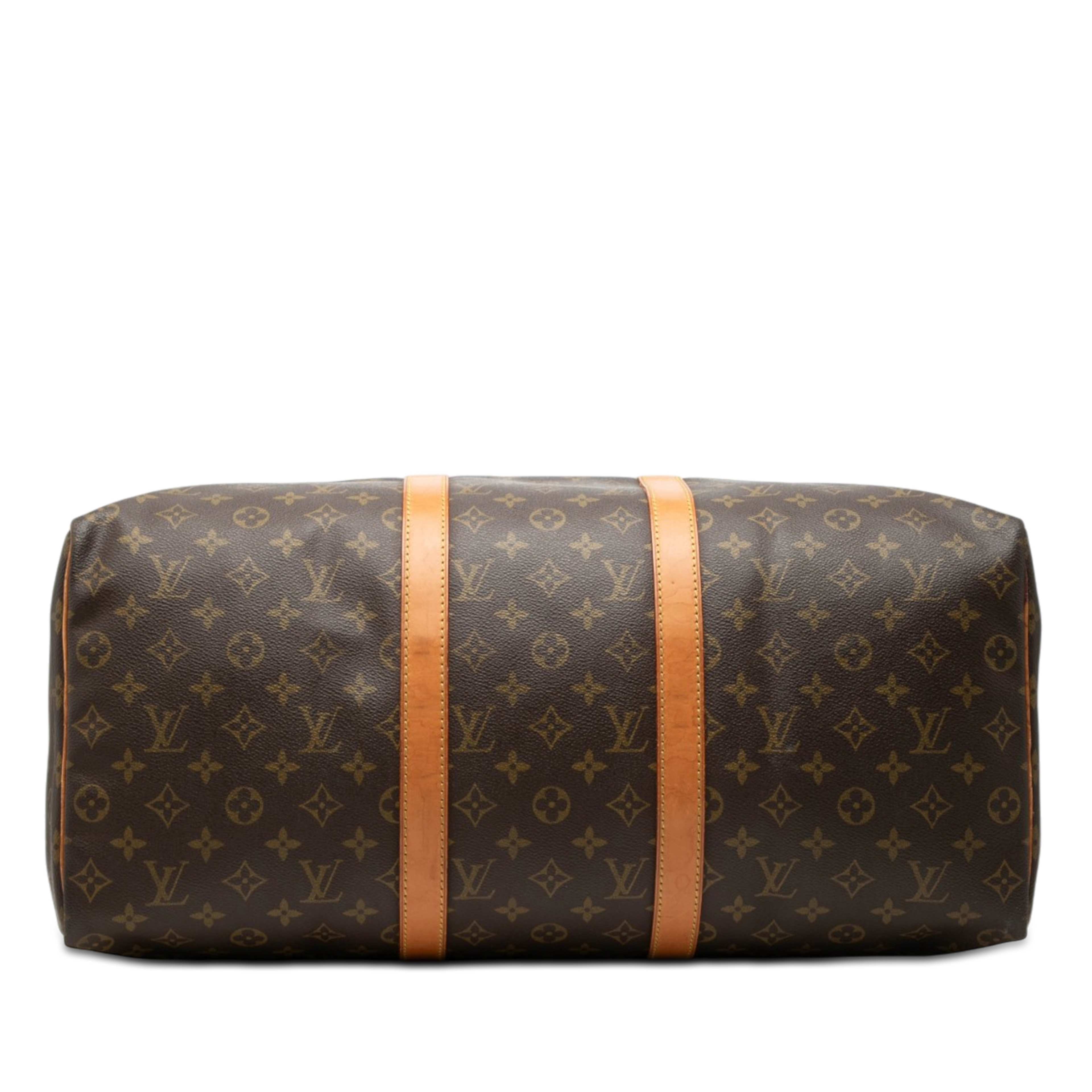Louis Vuitton Monogram Keepall 50, från Luxclusif, i färgen brun. Klicka för att öppna bilden i stort format
