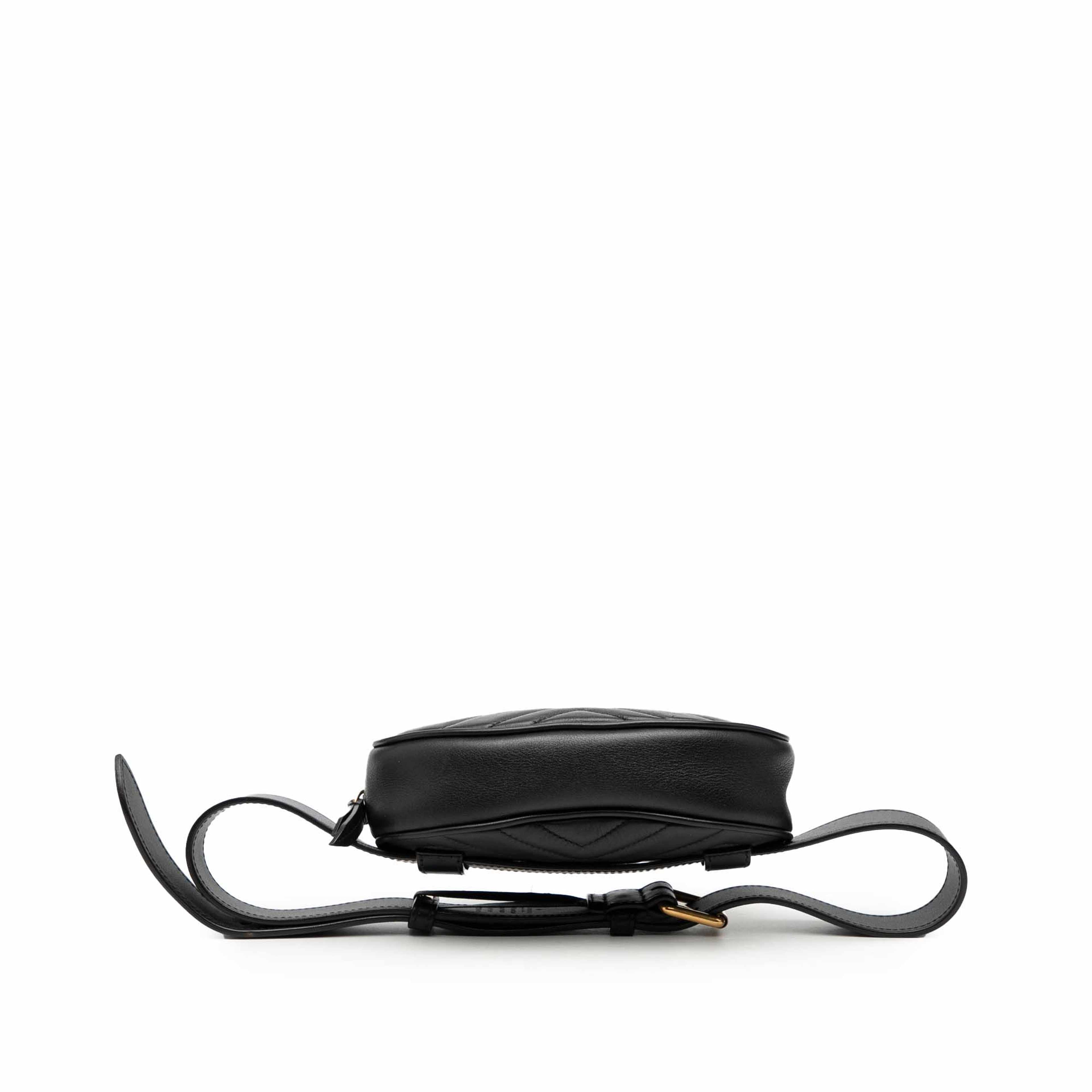 Gucci Gg Marmont Matelasse Leather Belt Bag, från Luxclusif, i färgen svart. Klicka för att öppna bilden i stort format