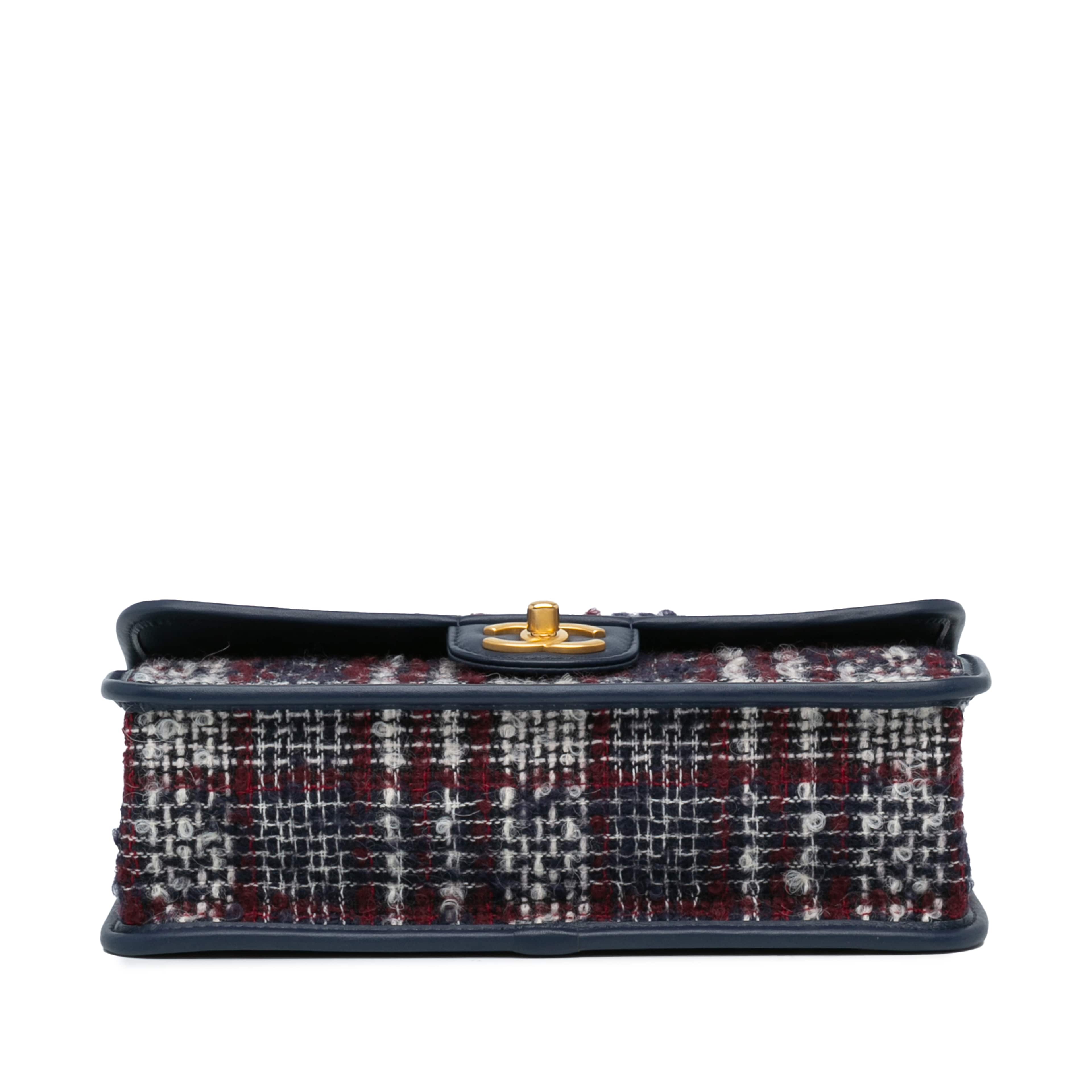 Chanel Small Tweed School Memory Top Handle Flap