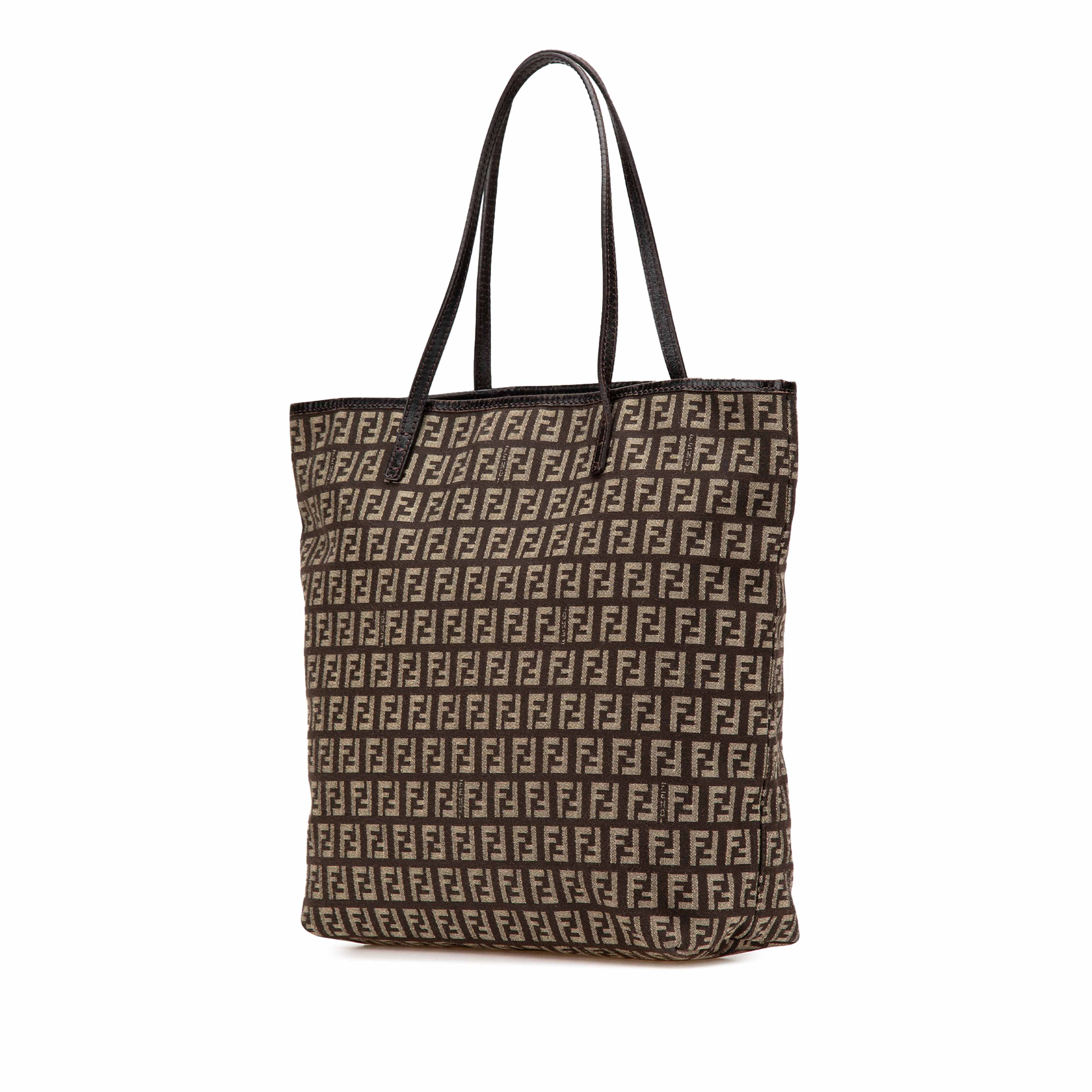 Fendi Zucchino Canvas Tote, från Luxclusif, i färgen brun. Klicka för att öppna bilden i stort format