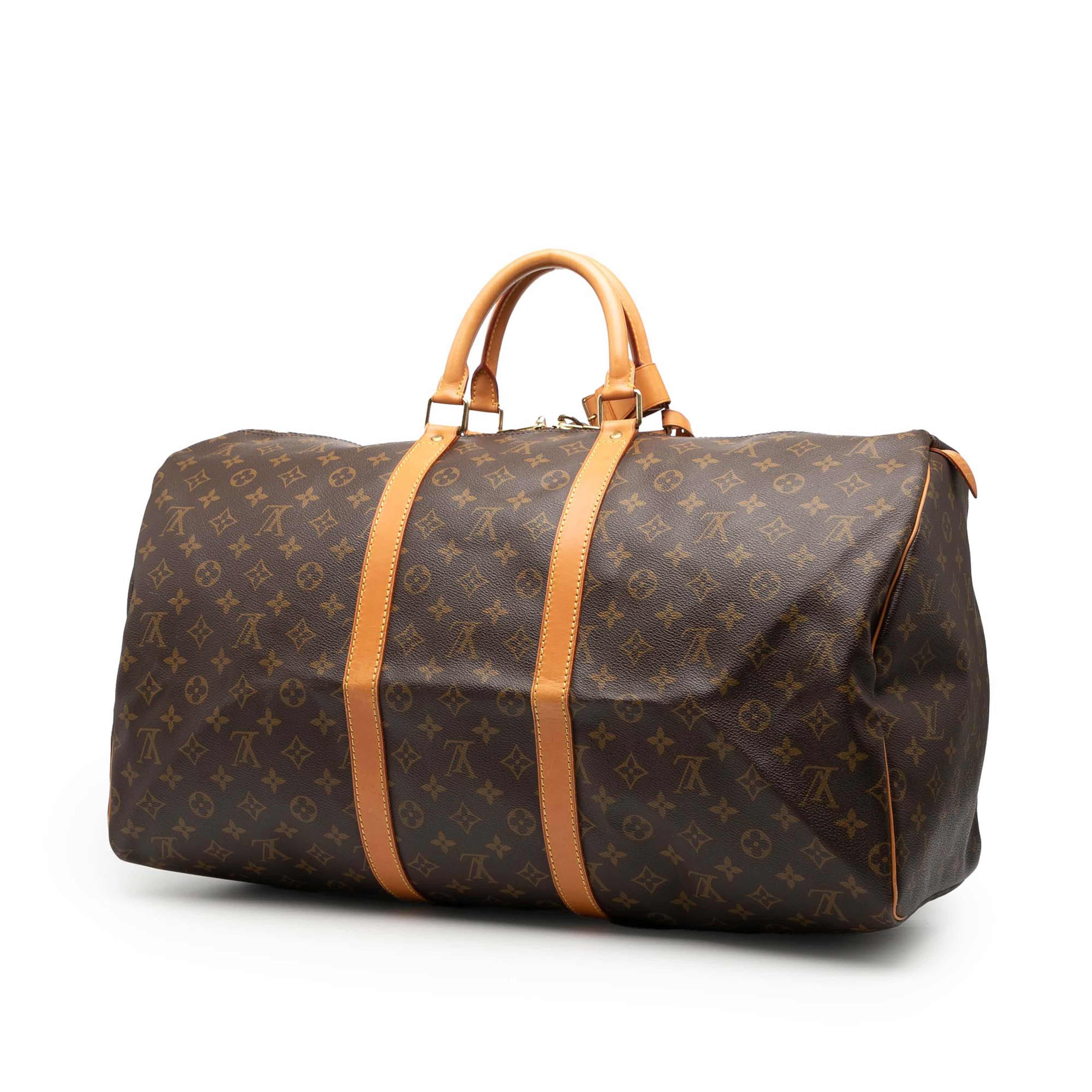 Louis Vuitton Monogram Keepall 55, från Luxclusif, i färgen brown. Klicka för att öppna bilden i stort format