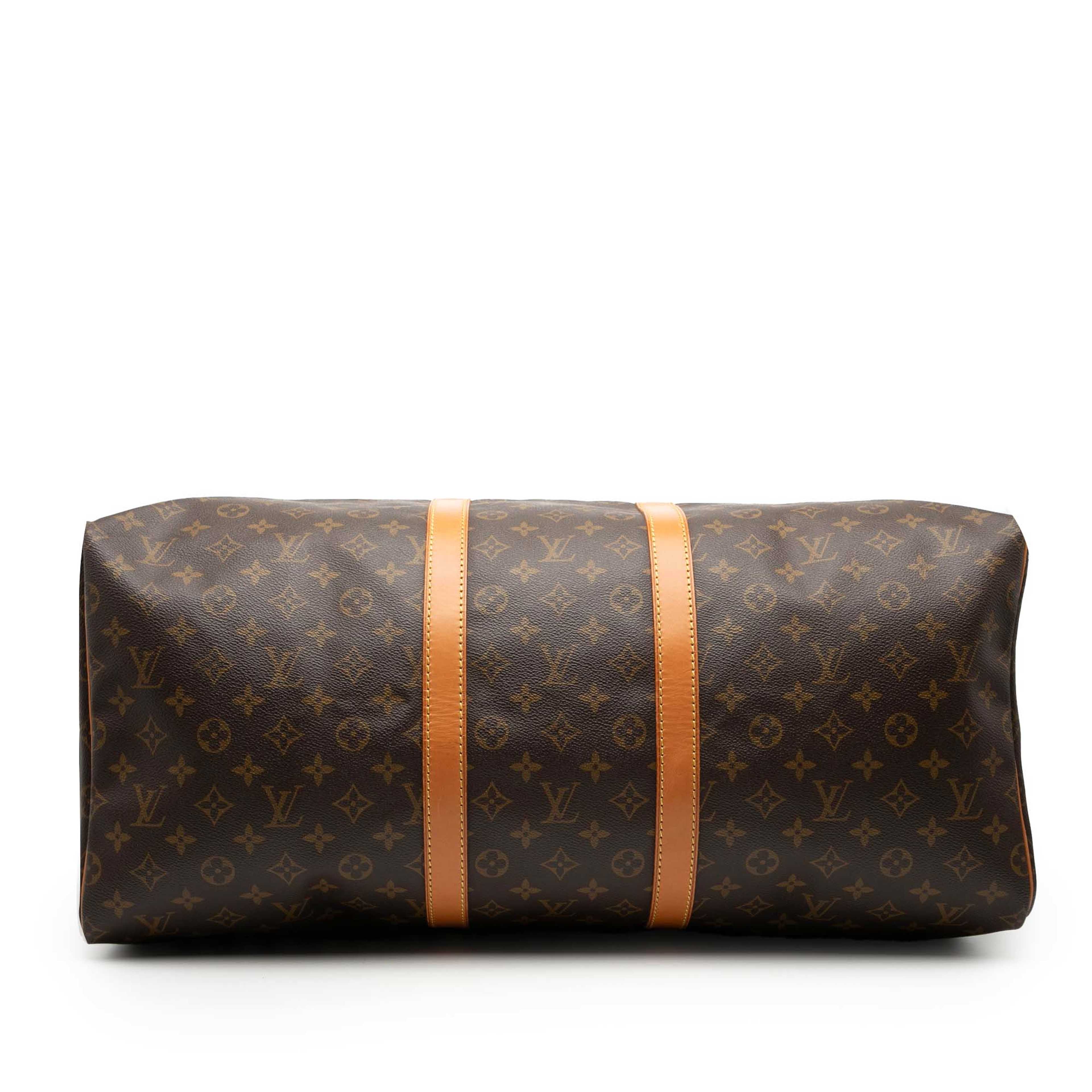 Louis Vuitton Monogram Keepall 55, från Luxclusif, i färgen brown. Klicka för att öppna bilden i stort format