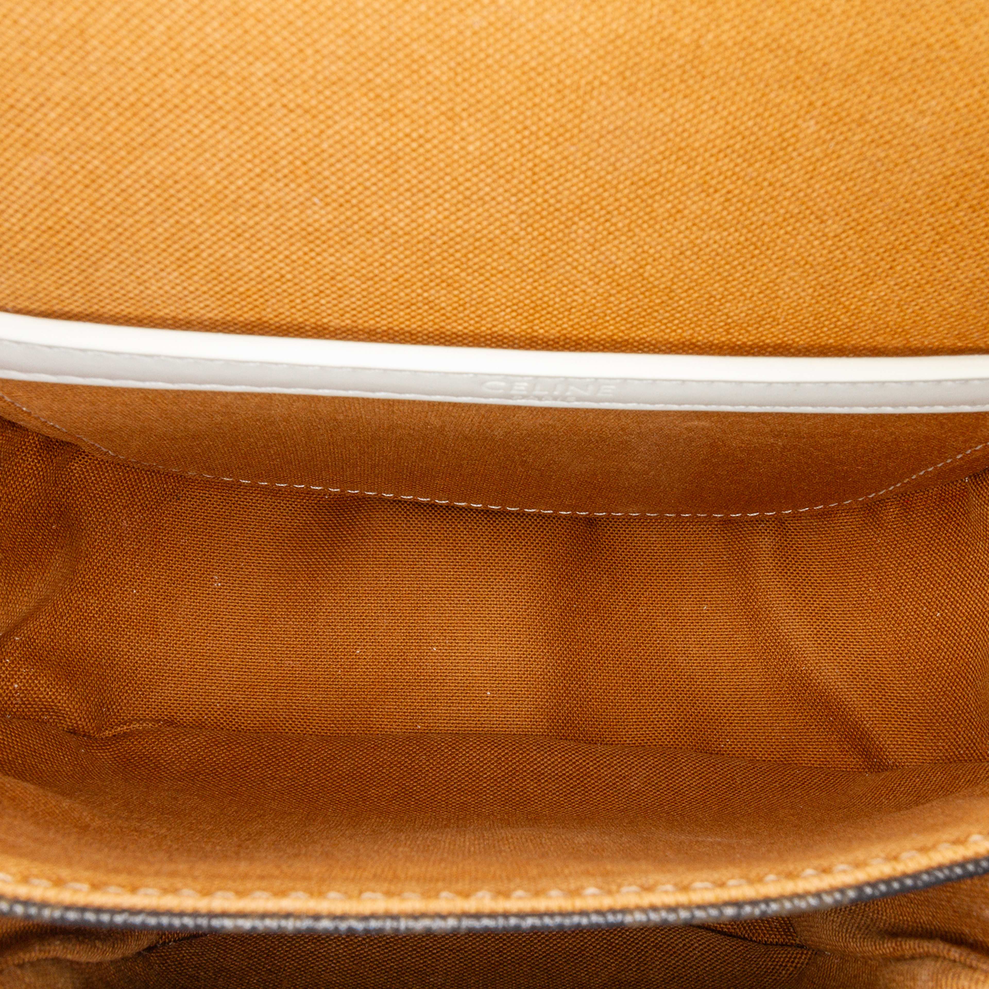Celine Medium Triomphe Coated Canvas Folco Crossbody, från Luxclusif, i färgen dark brown.
