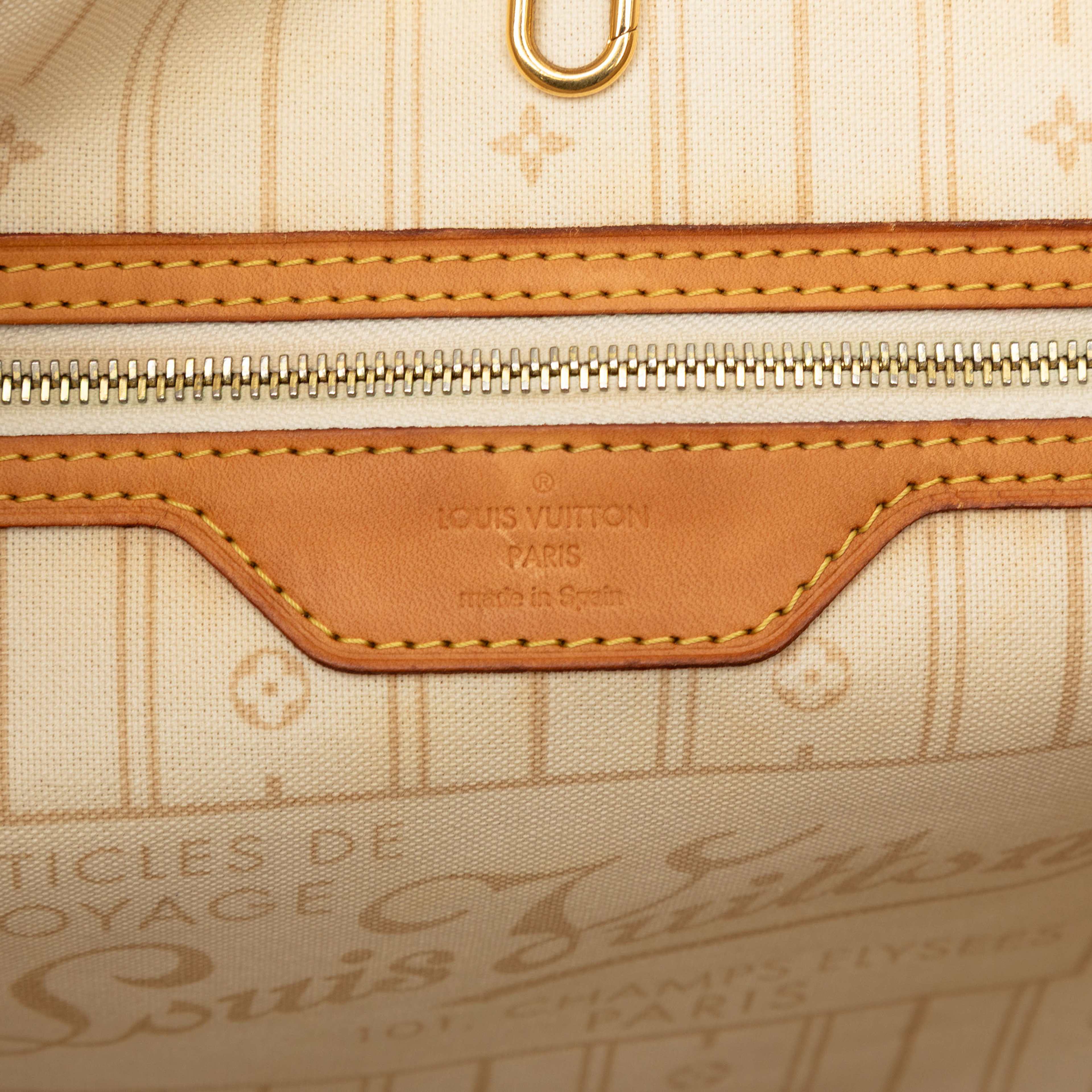 Louis Vuitton Damier Azur Neverfull Mm, från Luxclusif, i färgen white. Klicka för att öppna bilden i stort format