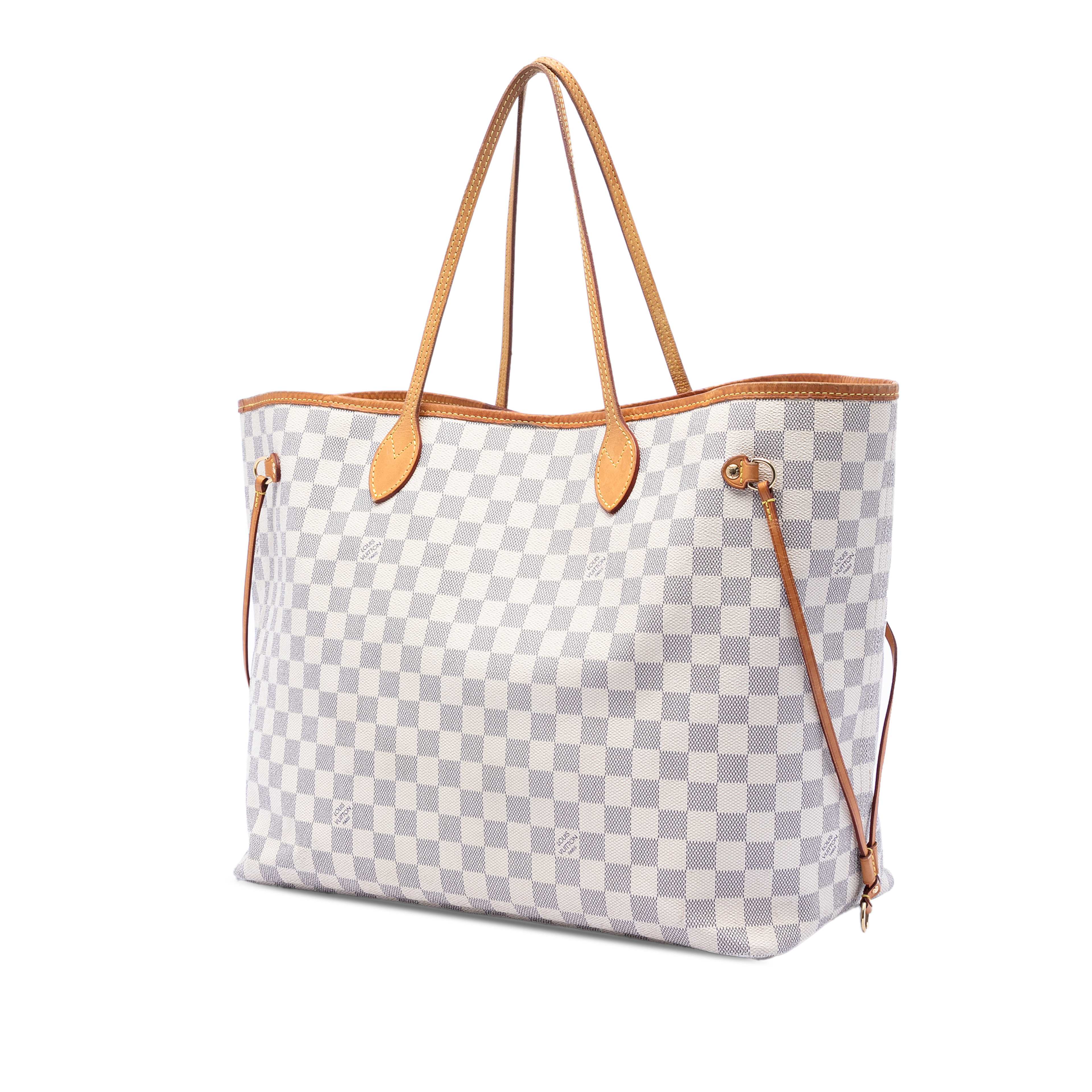 Louis Vuitton Damier Azur Neverfull Gm, från Luxclusif, i färgen white. Klicka för att öppna bilden i stort format