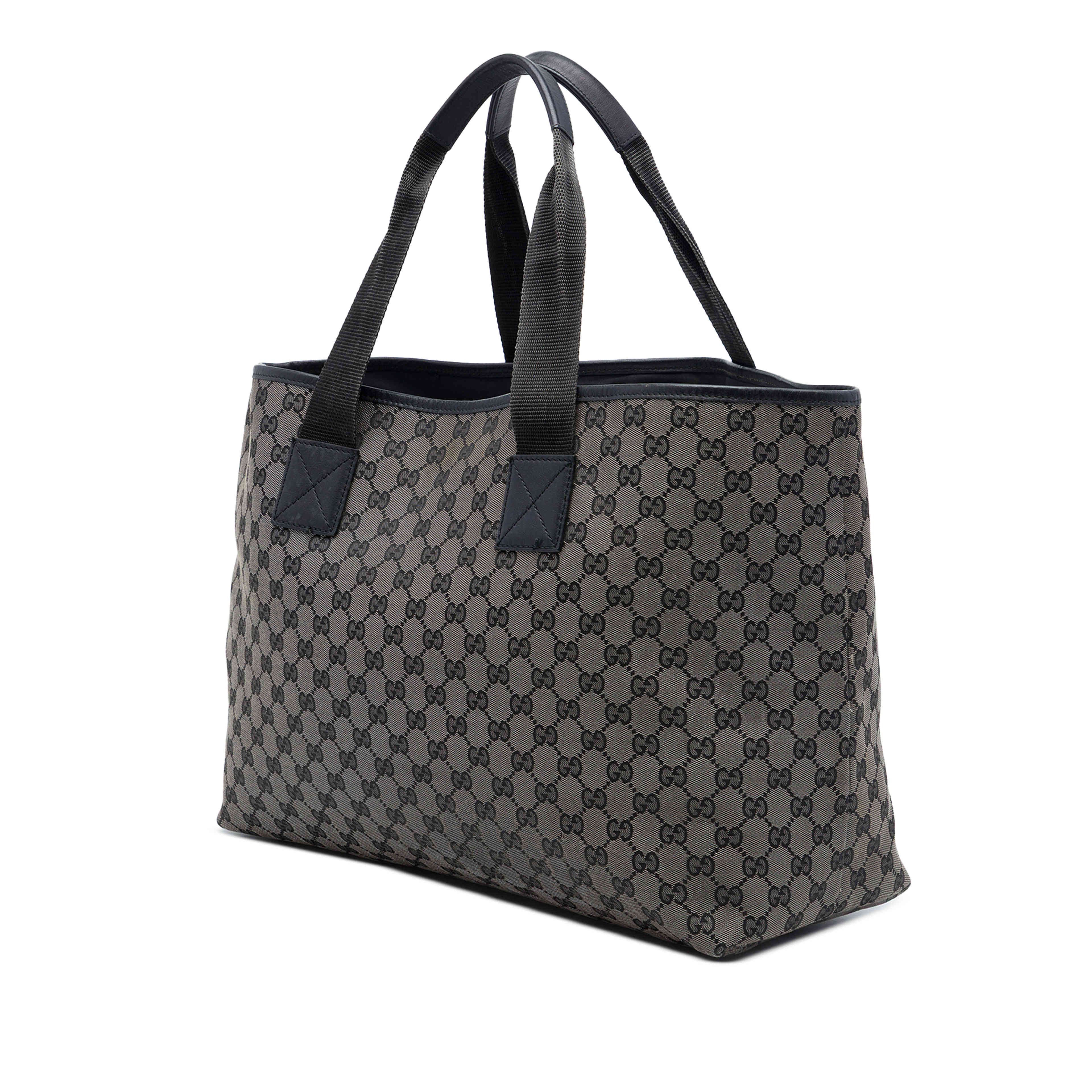 Gucci Gg Denim Tote, från Luxclusif, i färgen grå. Klicka för att öppna bilden i stort format