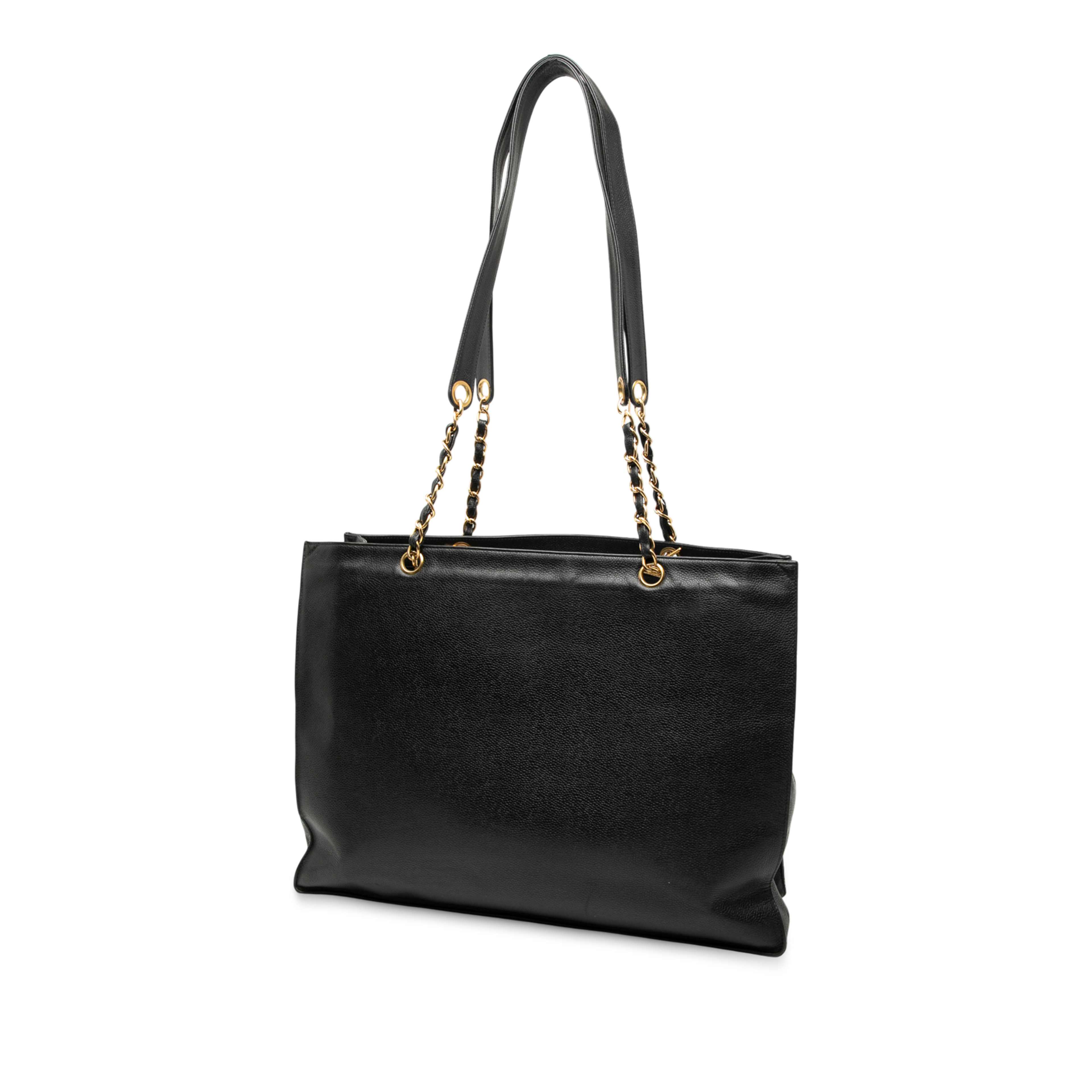 Chanel Cc Caviar Tote, från Luxclusif, i färgen black. Klicka för att öppna bilden i stort format