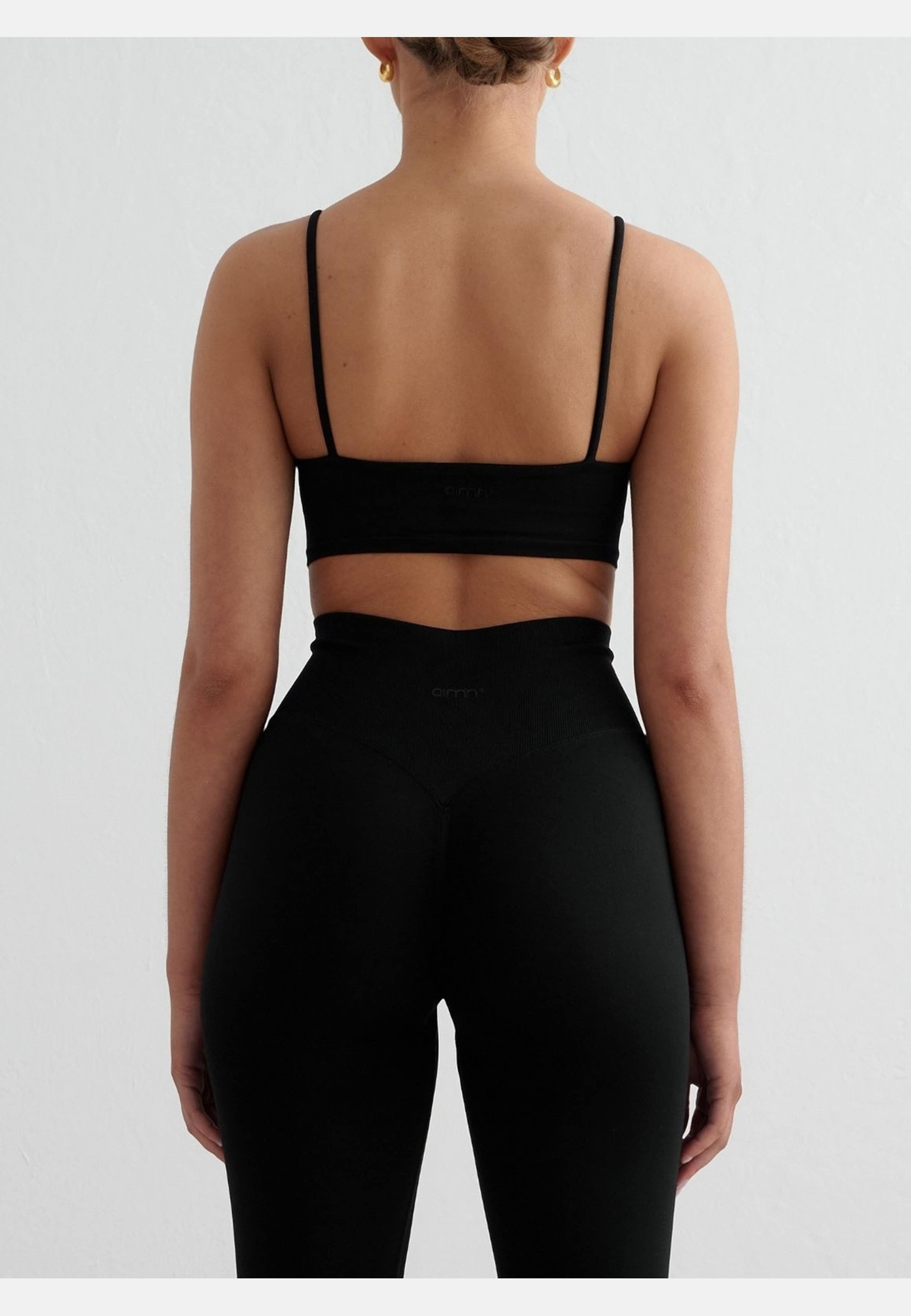 Black Shape Seamless Strap Bra