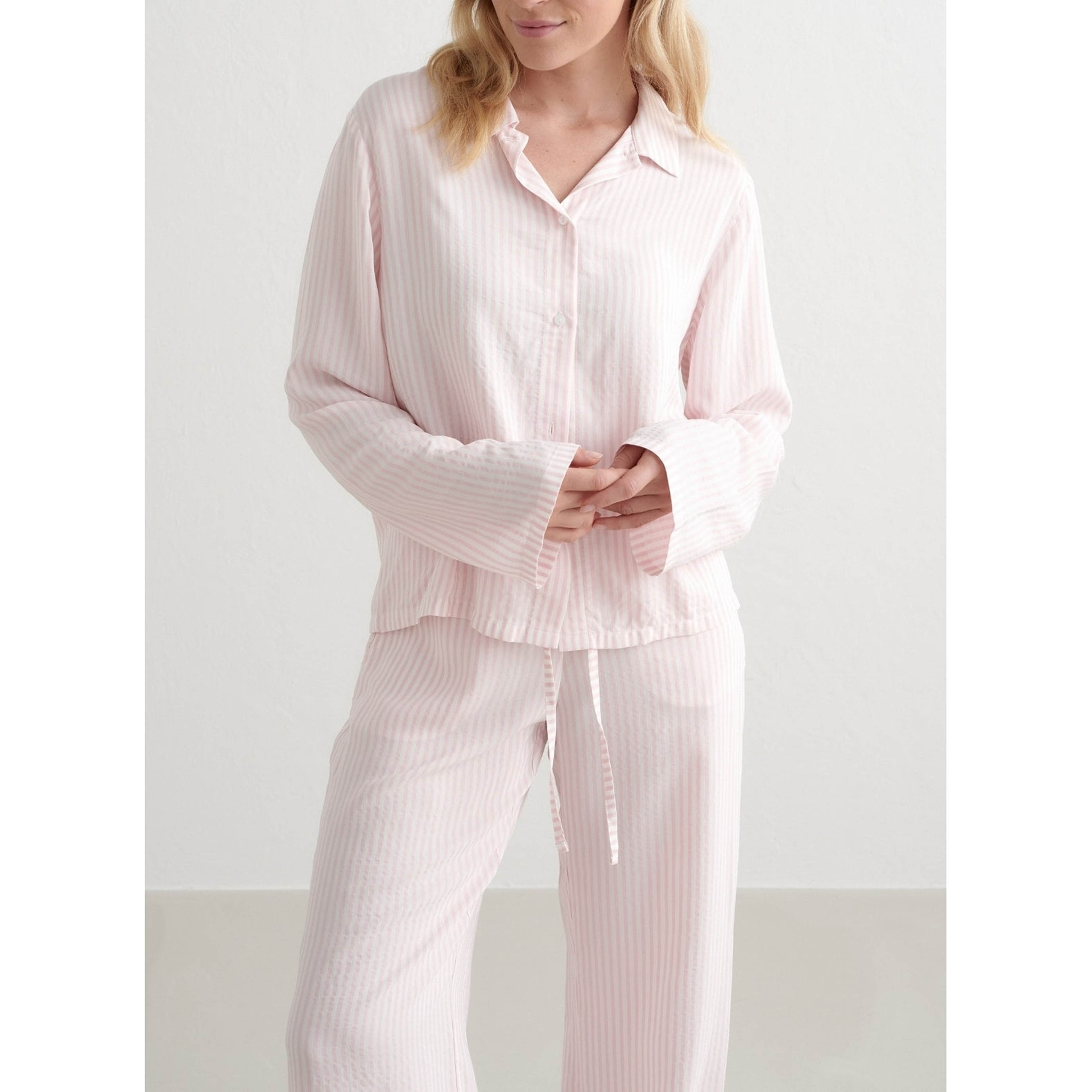 Winter Bloom Stripe Pyjama Shirt
