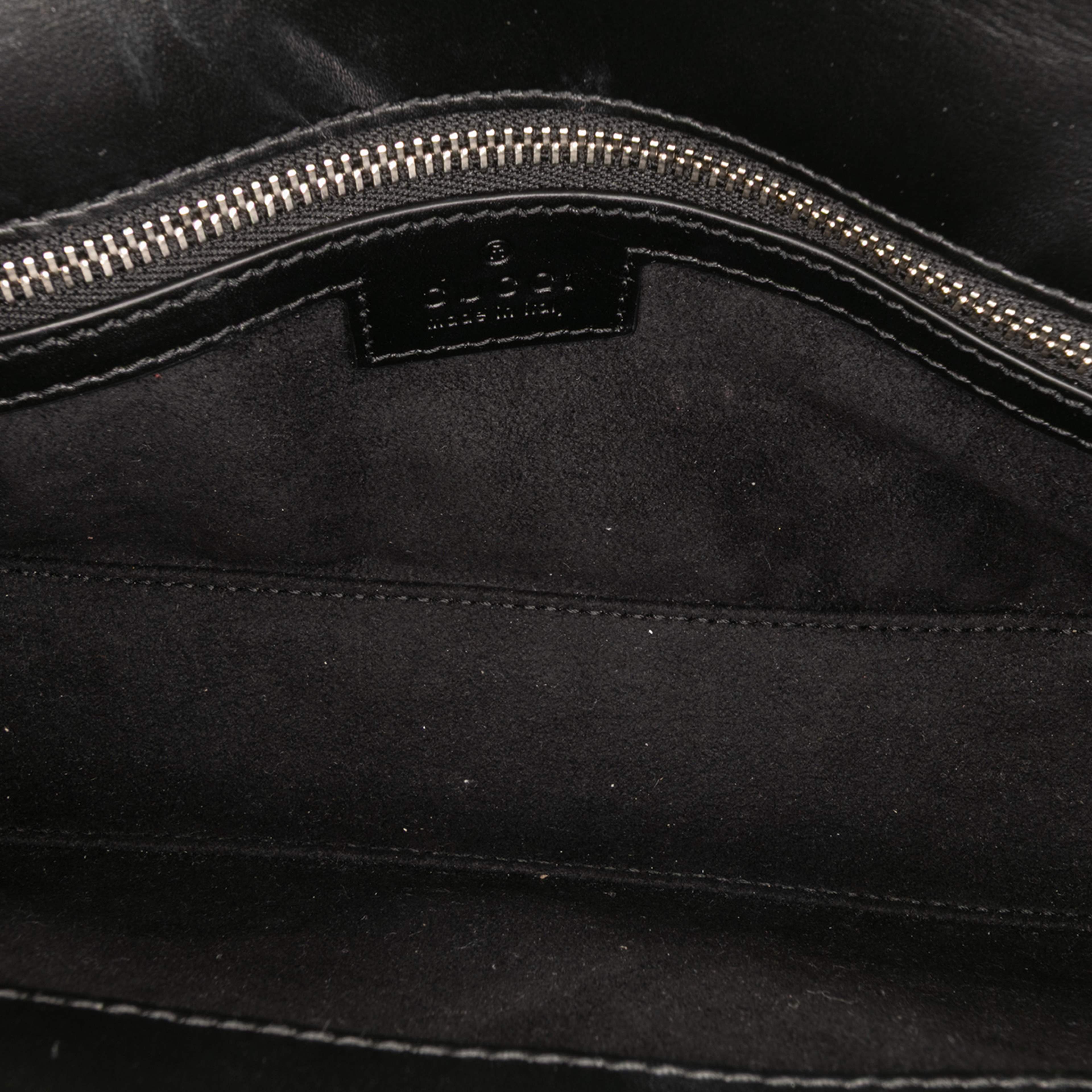 Gucci Mini Leather Petite Gg Satchel, från Luxclusif, i färgen black. Klicka för att öppna bilden i stort format