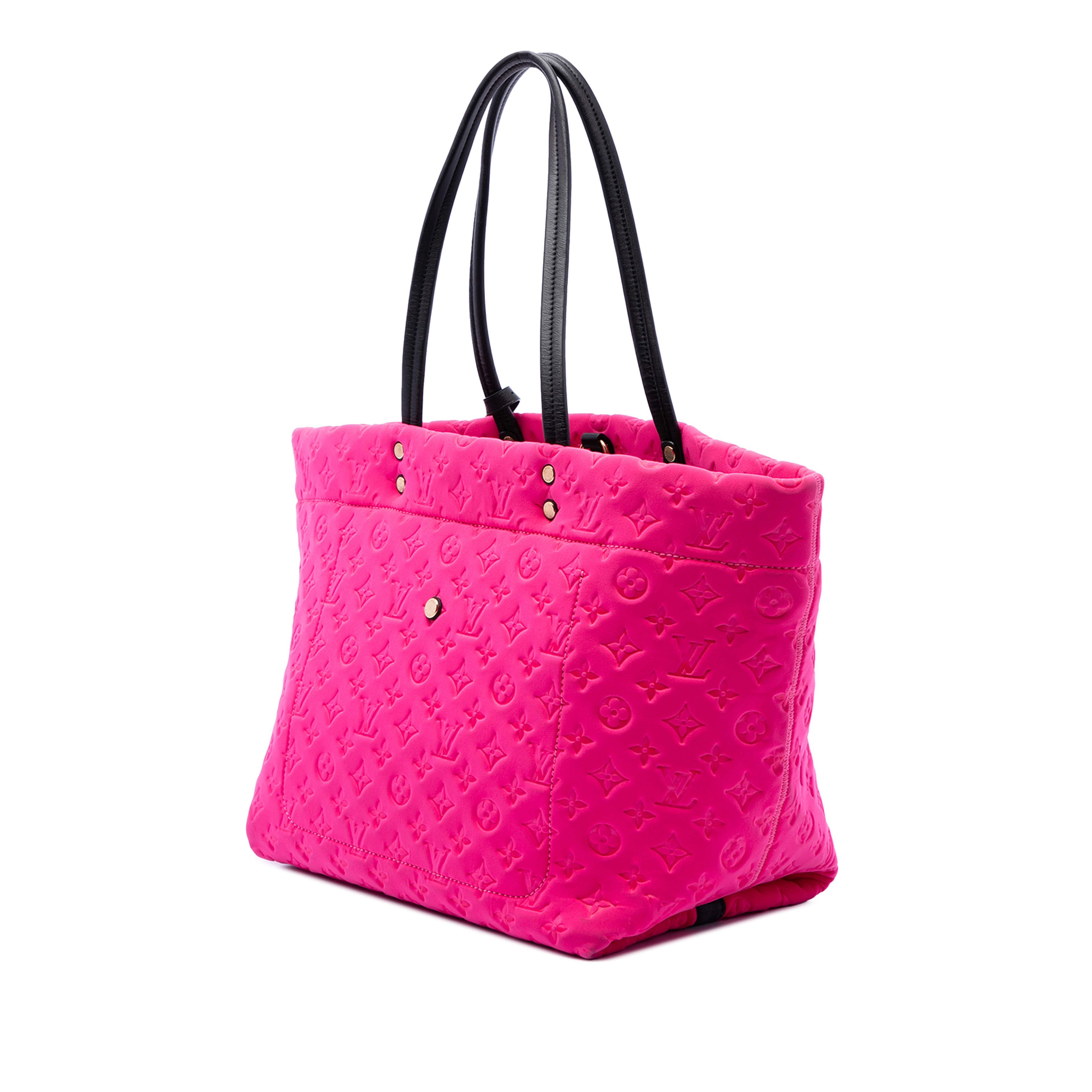Louis Vuitton Monogram Embossed Neoprene Scuba Mm, från Luxclusif, i färgen pink. Klicka för att öppna bilden i stort format