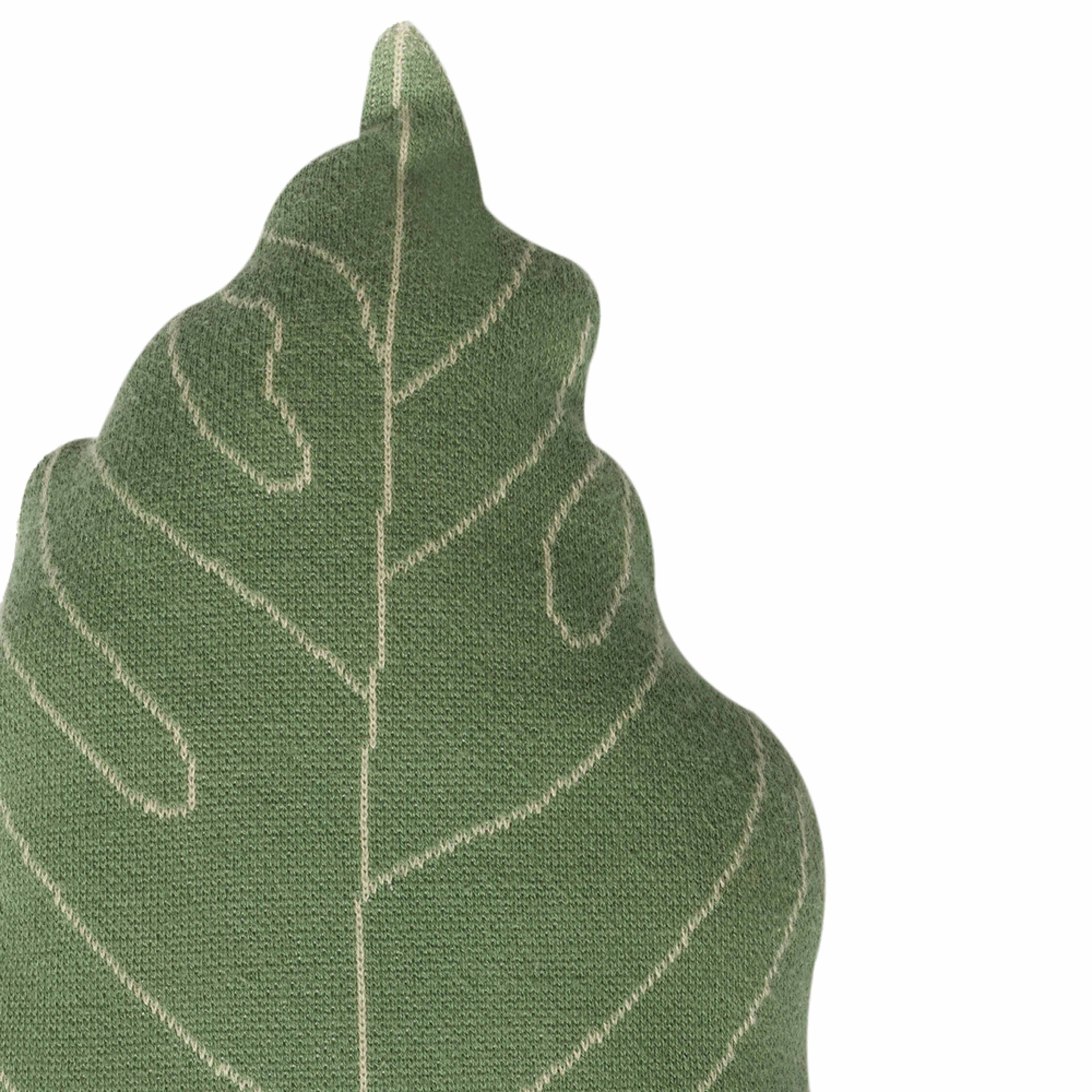 Stickad Kudde Baby Leaf