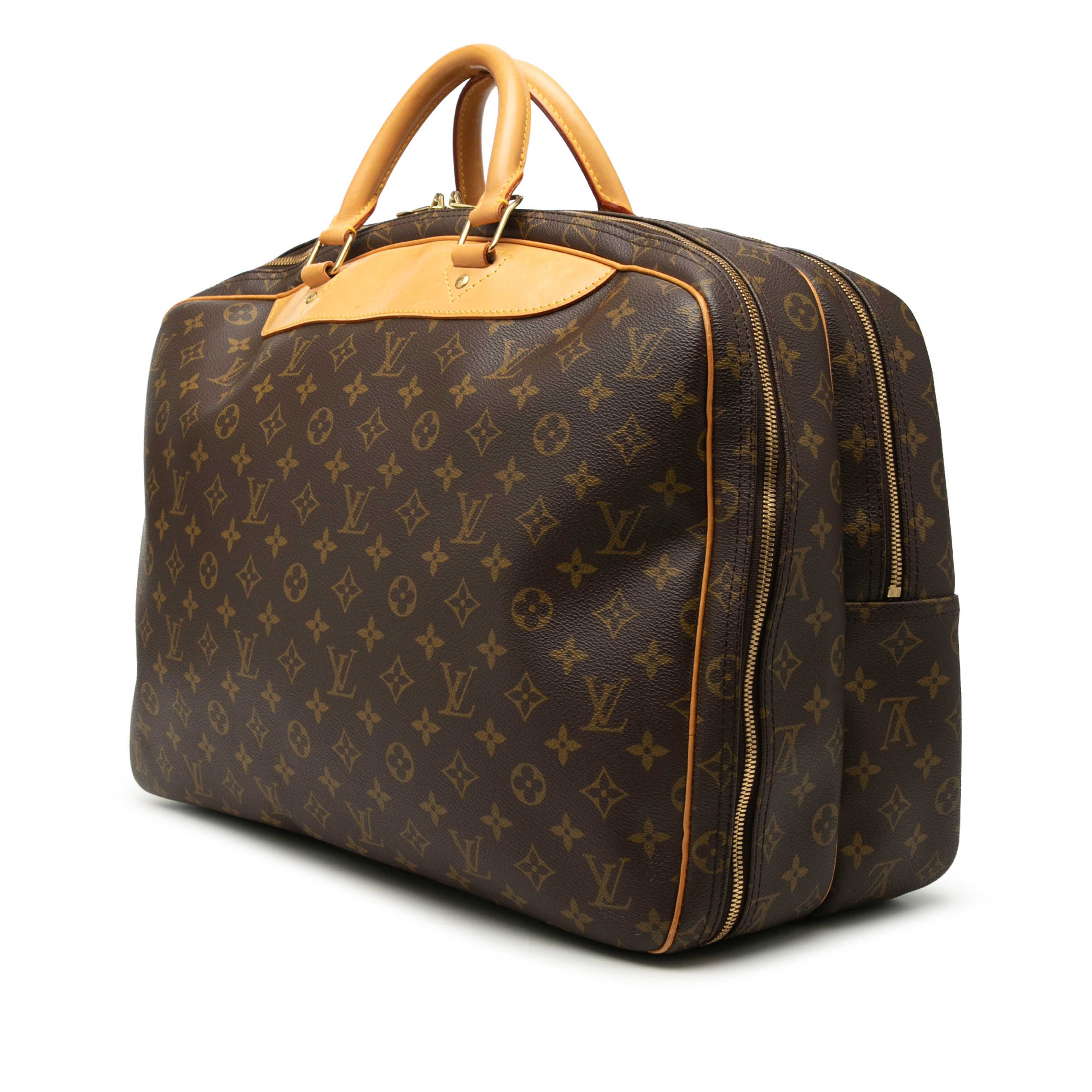 Louis Vuitton Monogram Alize 24 Heures, från Luxclusif, i färgen brun. Klicka för att öppna bilden i stort format