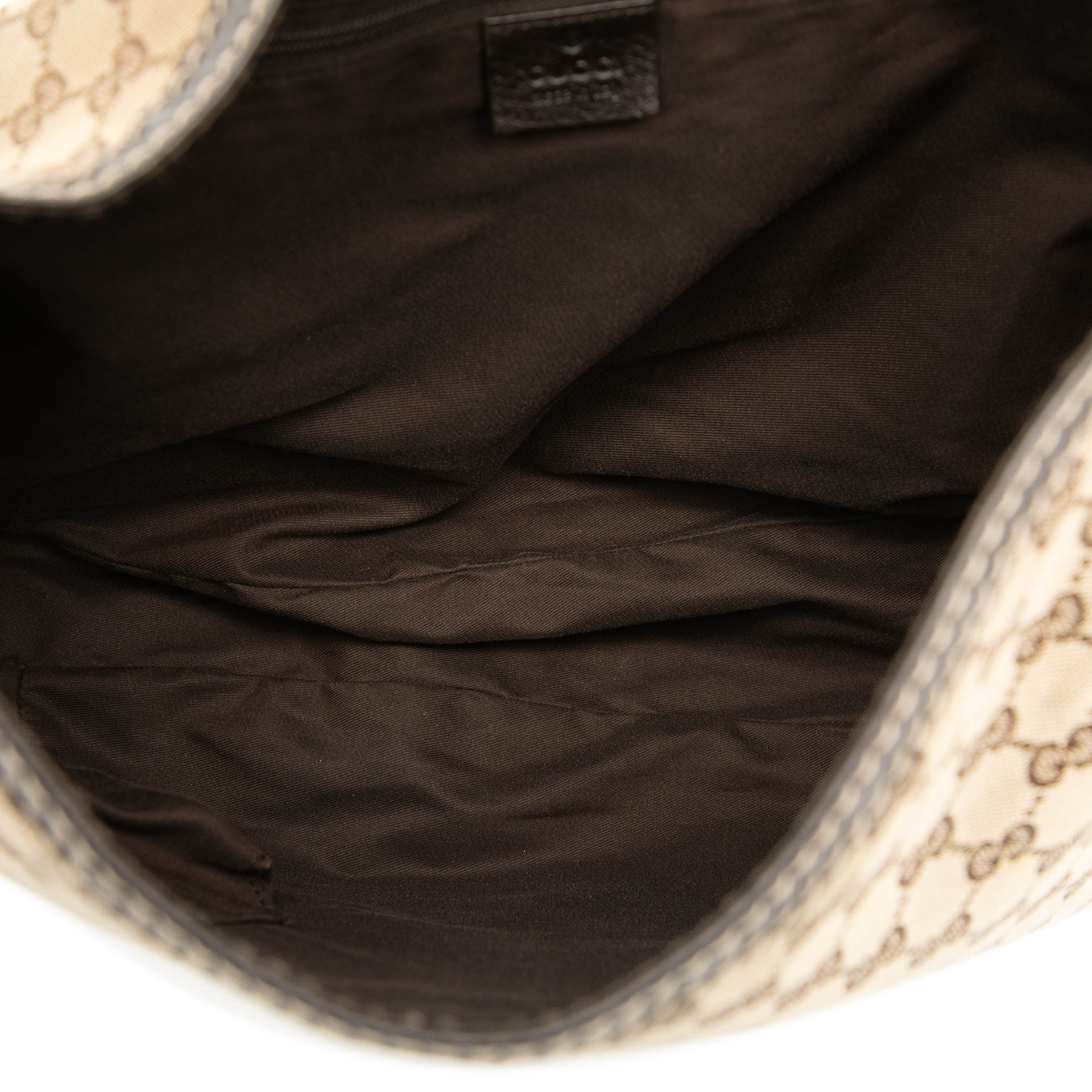 Gucci Large Gg Canvas Web New Ladies Hobo, från Luxclusif, i färgen beige. Klicka för att öppna bilden i stort format