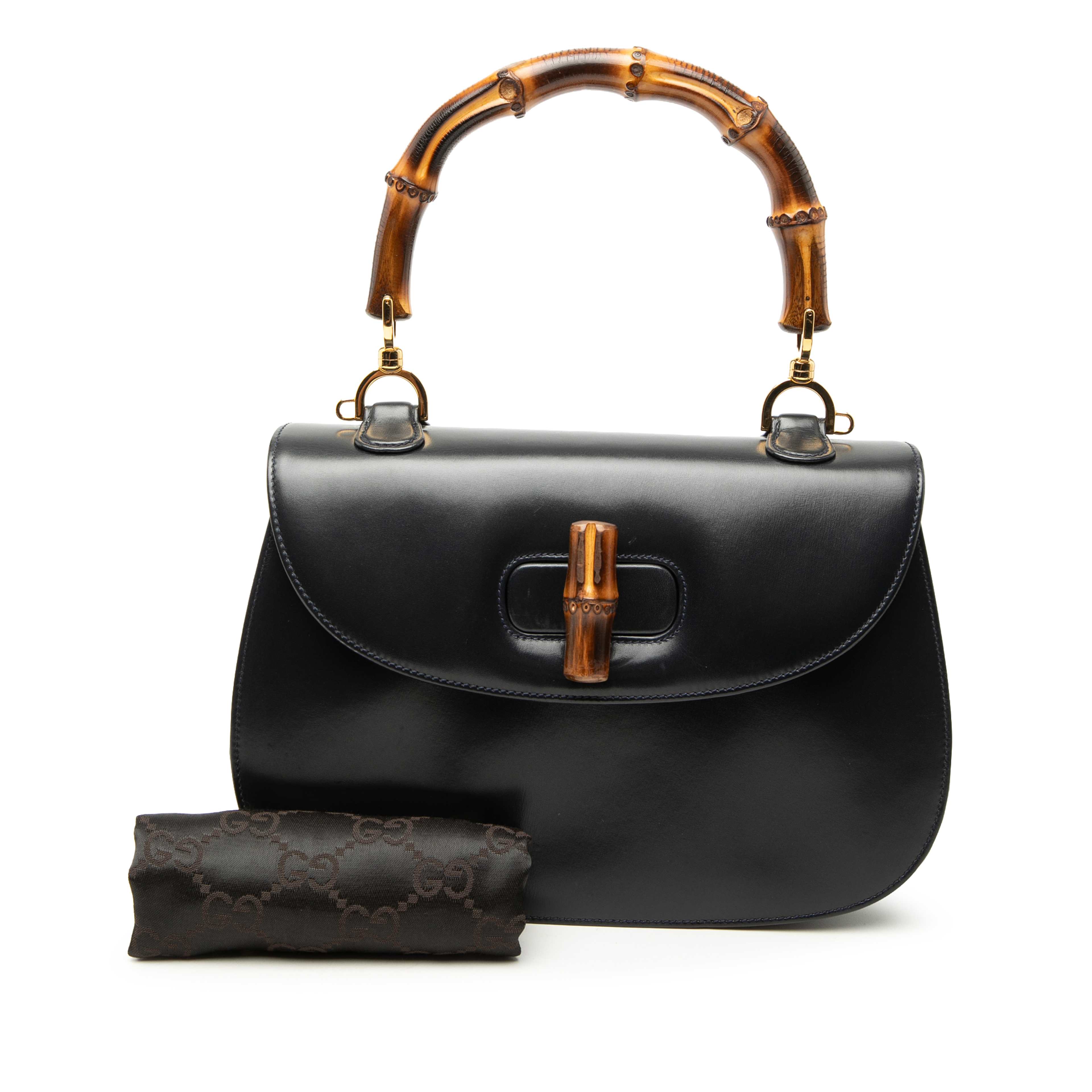 Gucci Calfskin Bamboo Night, från Luxclusif, i färgen svart. Klicka för att öppna bilden i stort format